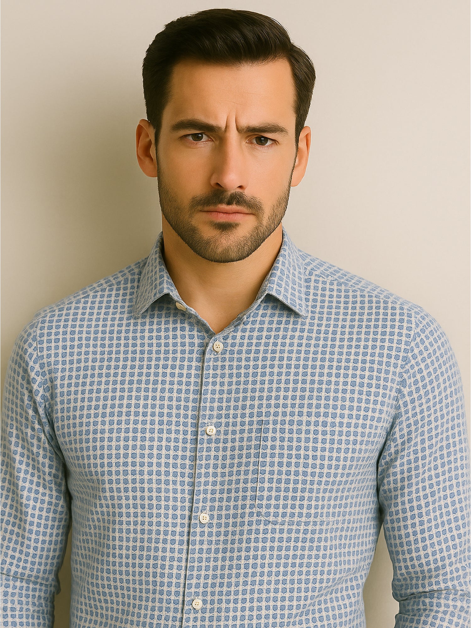 Blue Mosaic Printed Shirt