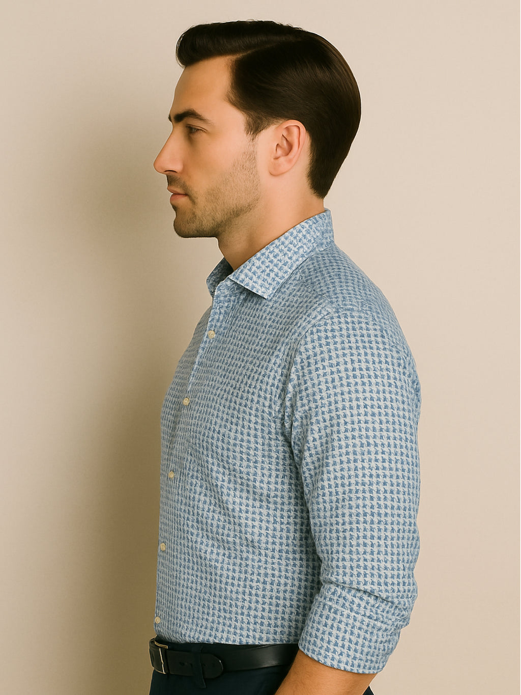 Blue Mosaic Printed Shirt