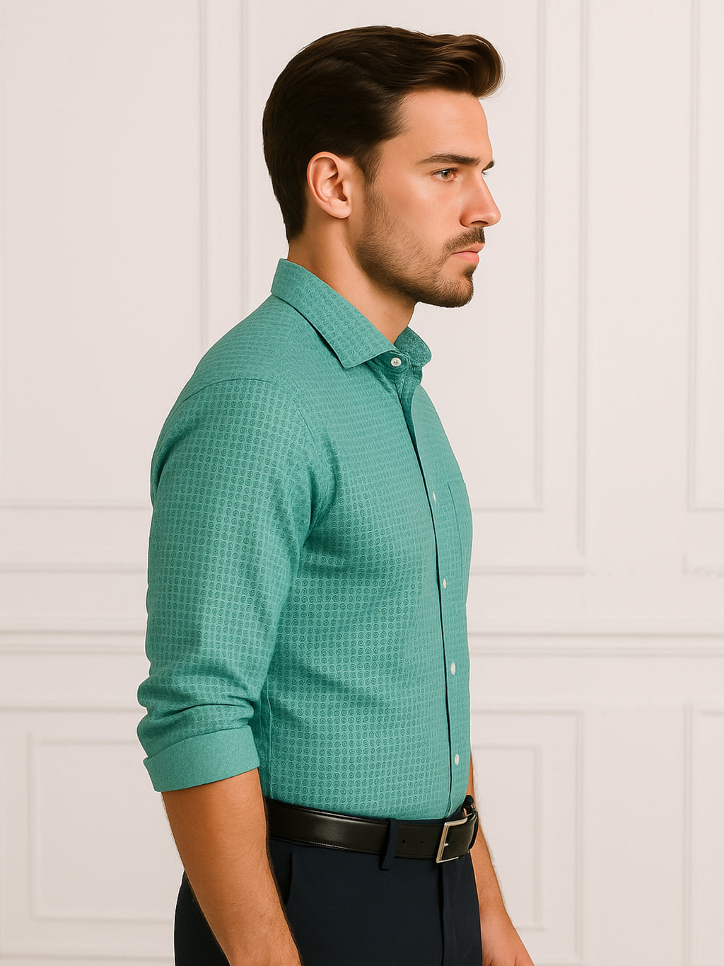 Green Mosaic Printed Shirt