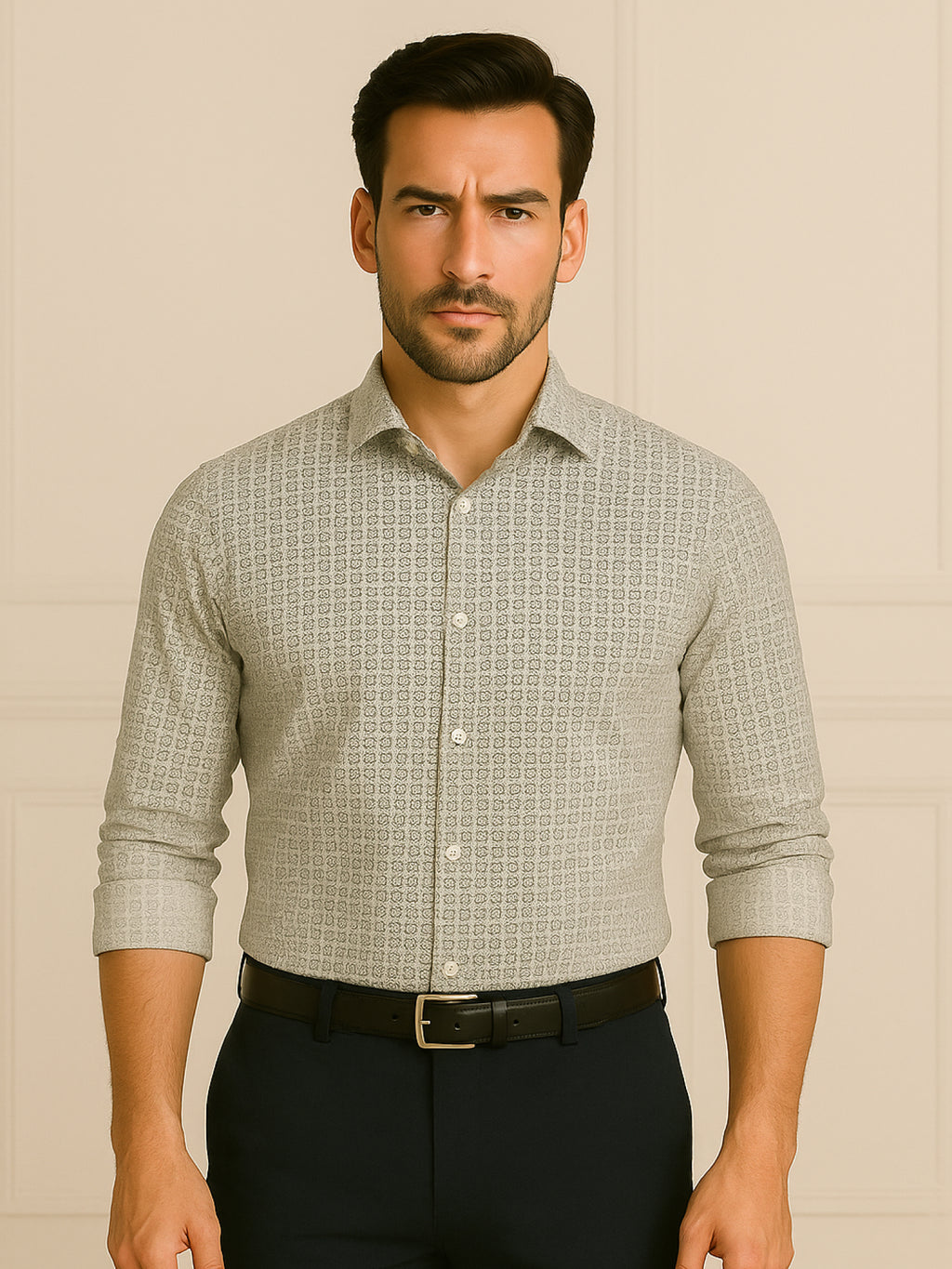 Yellow Mosaic Printed Shirt