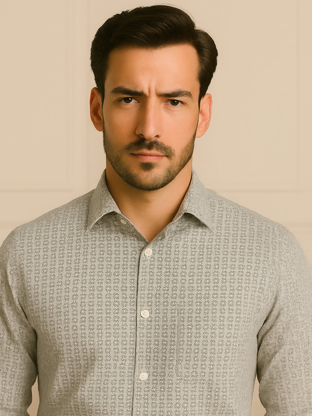 Yellow Mosaic Printed Shirt