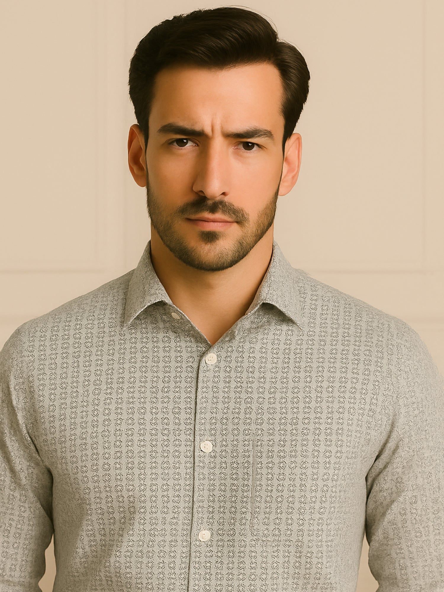 Yellow Mosaic Printed Shirt