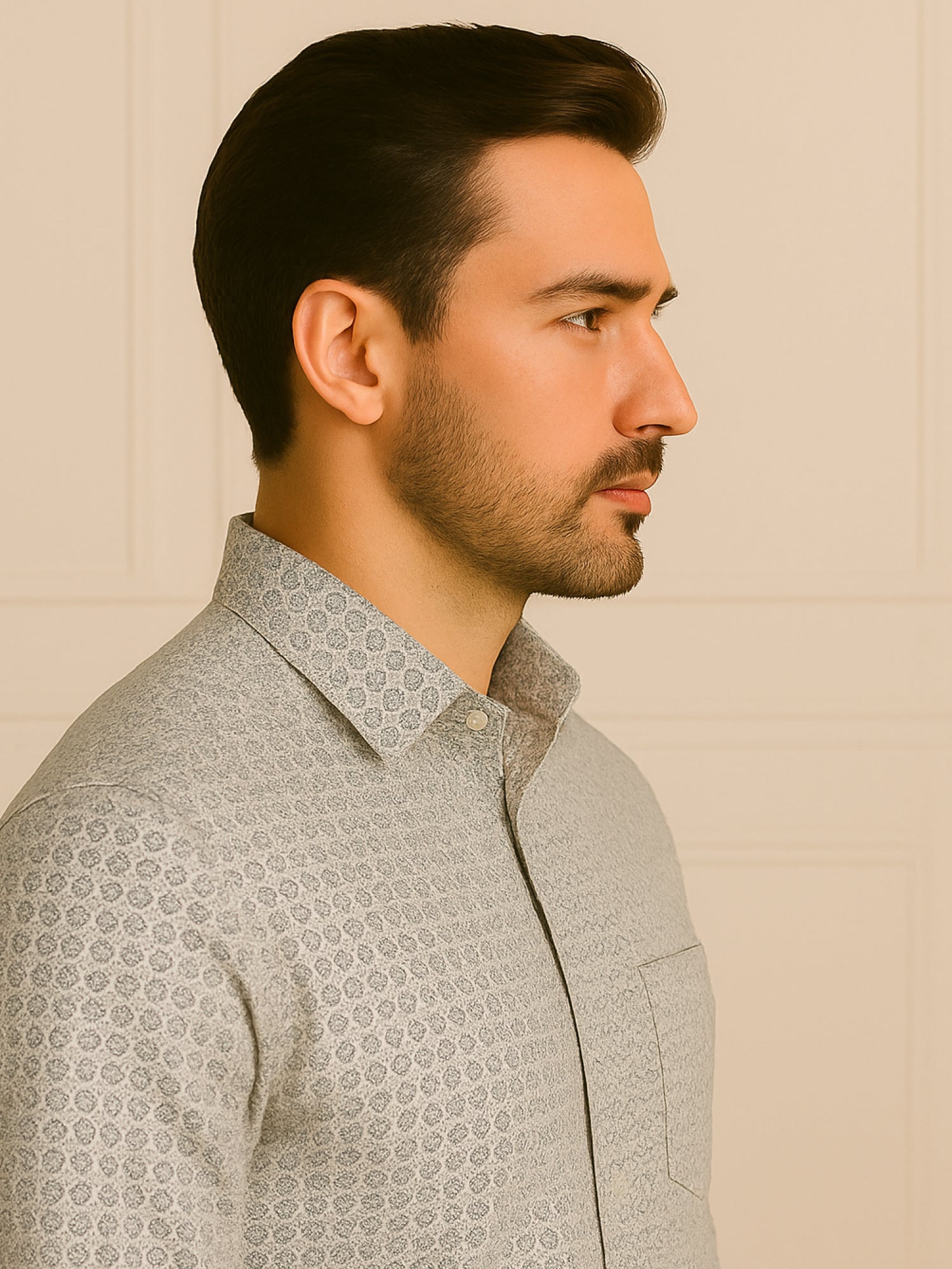 Yellow Mosaic Printed Shirt