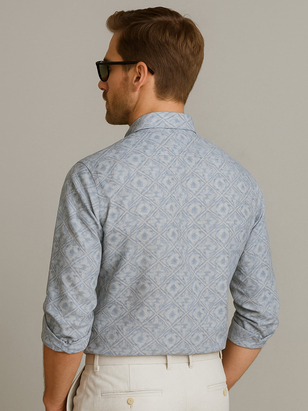 Blue Abstract Printed Shirt