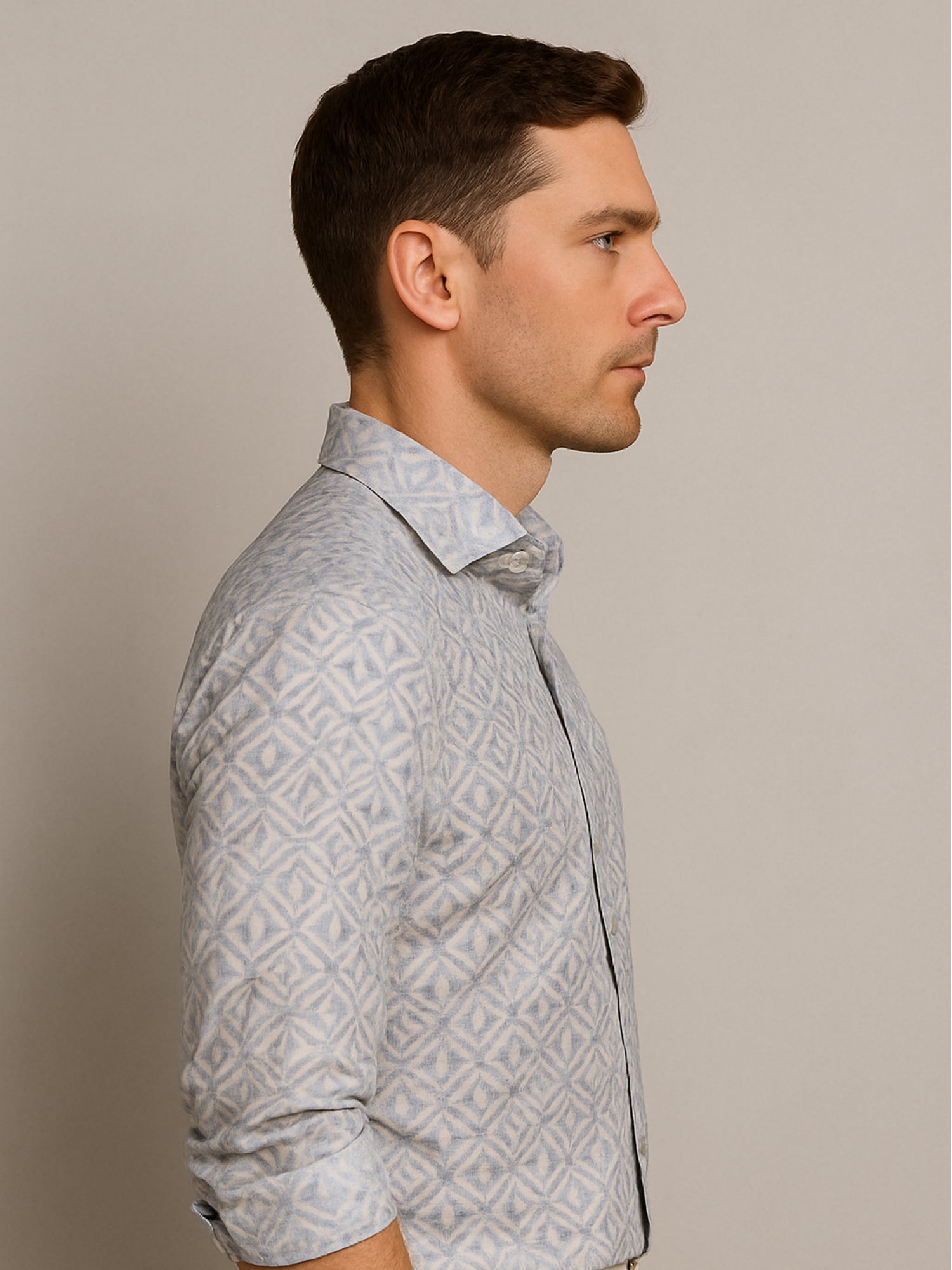 Brown Abstract Printed Shirt