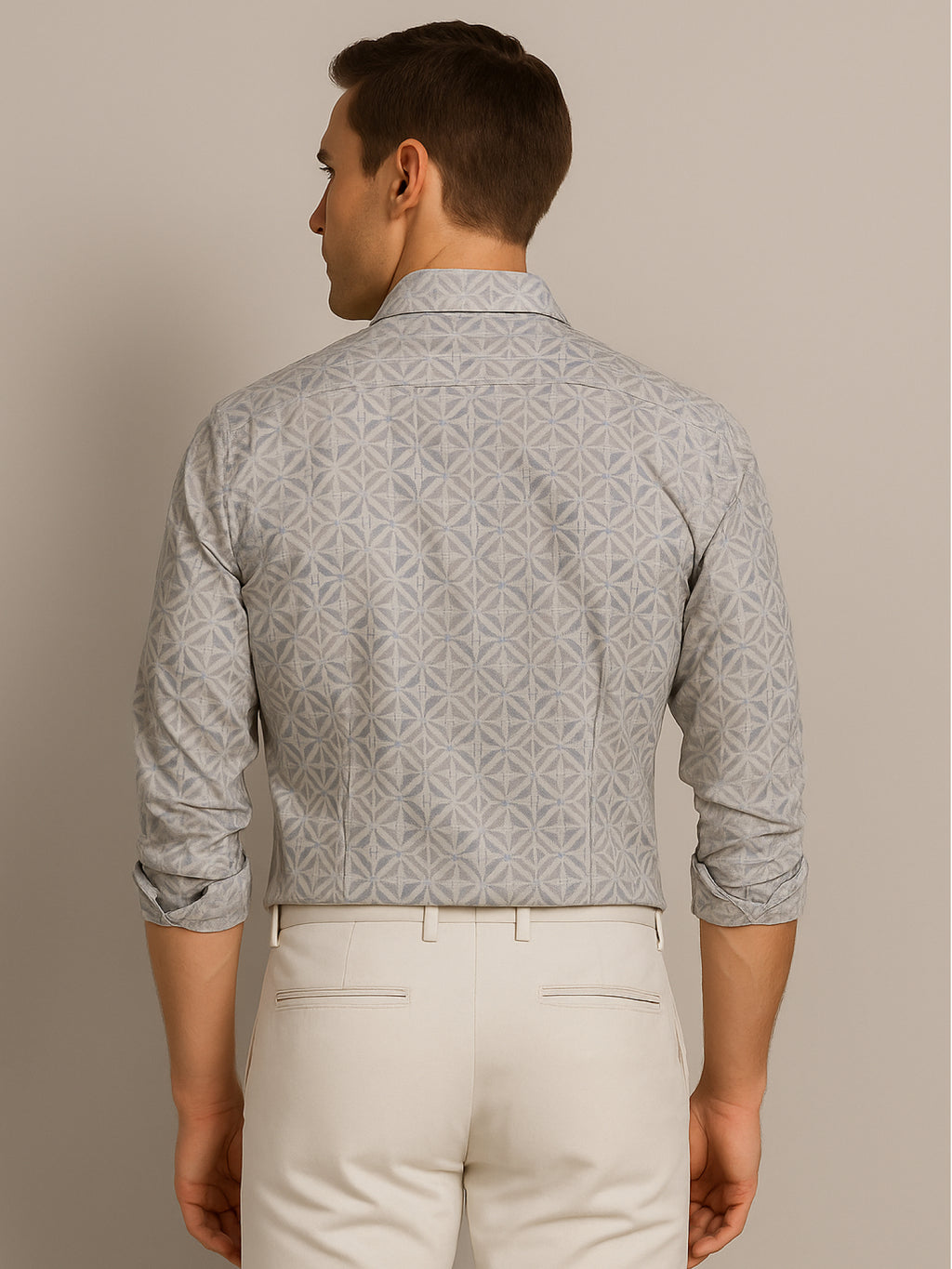 Brown Abstract Printed Shirt