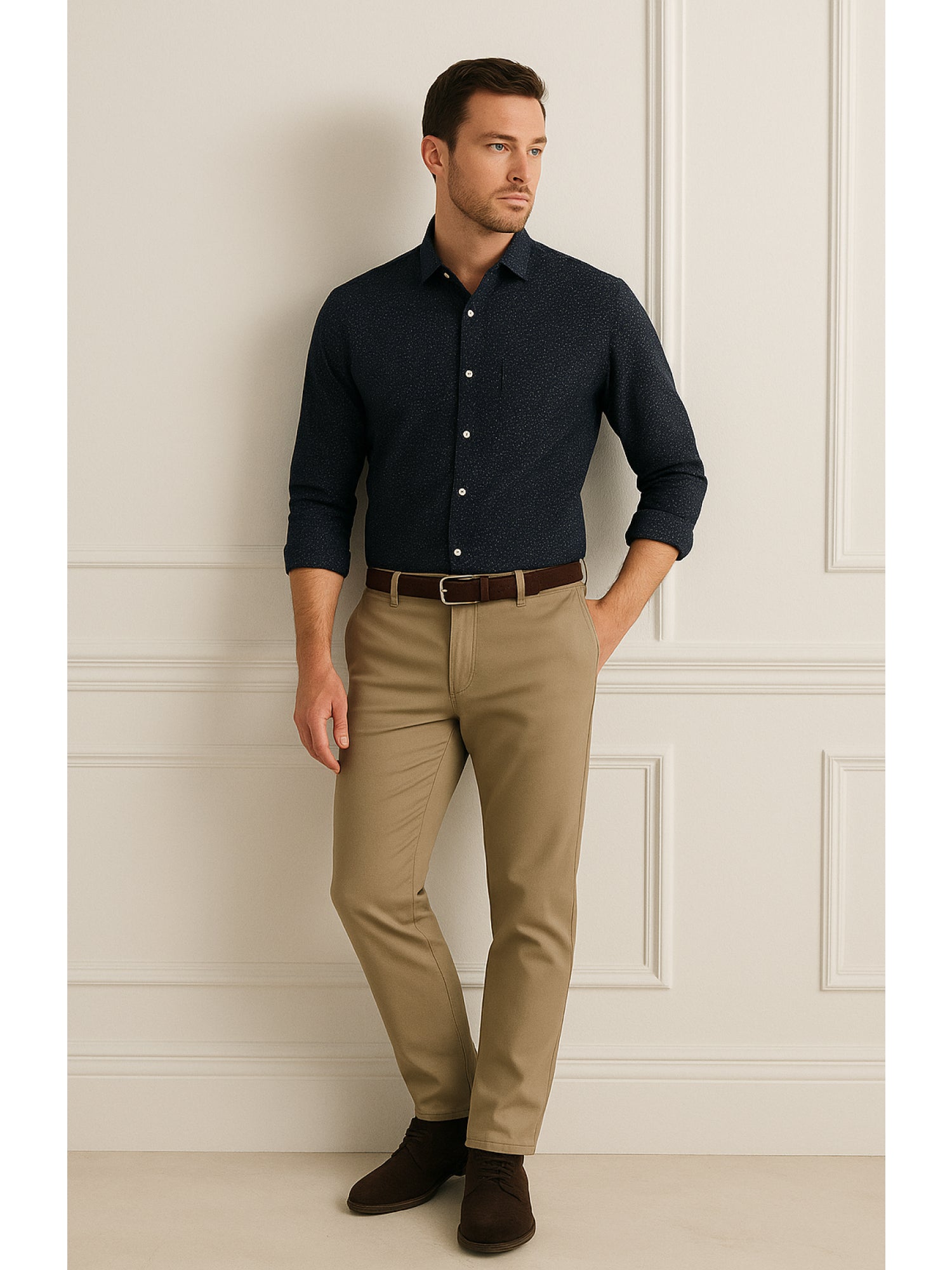 Black Full Sleeve Printed Shirt