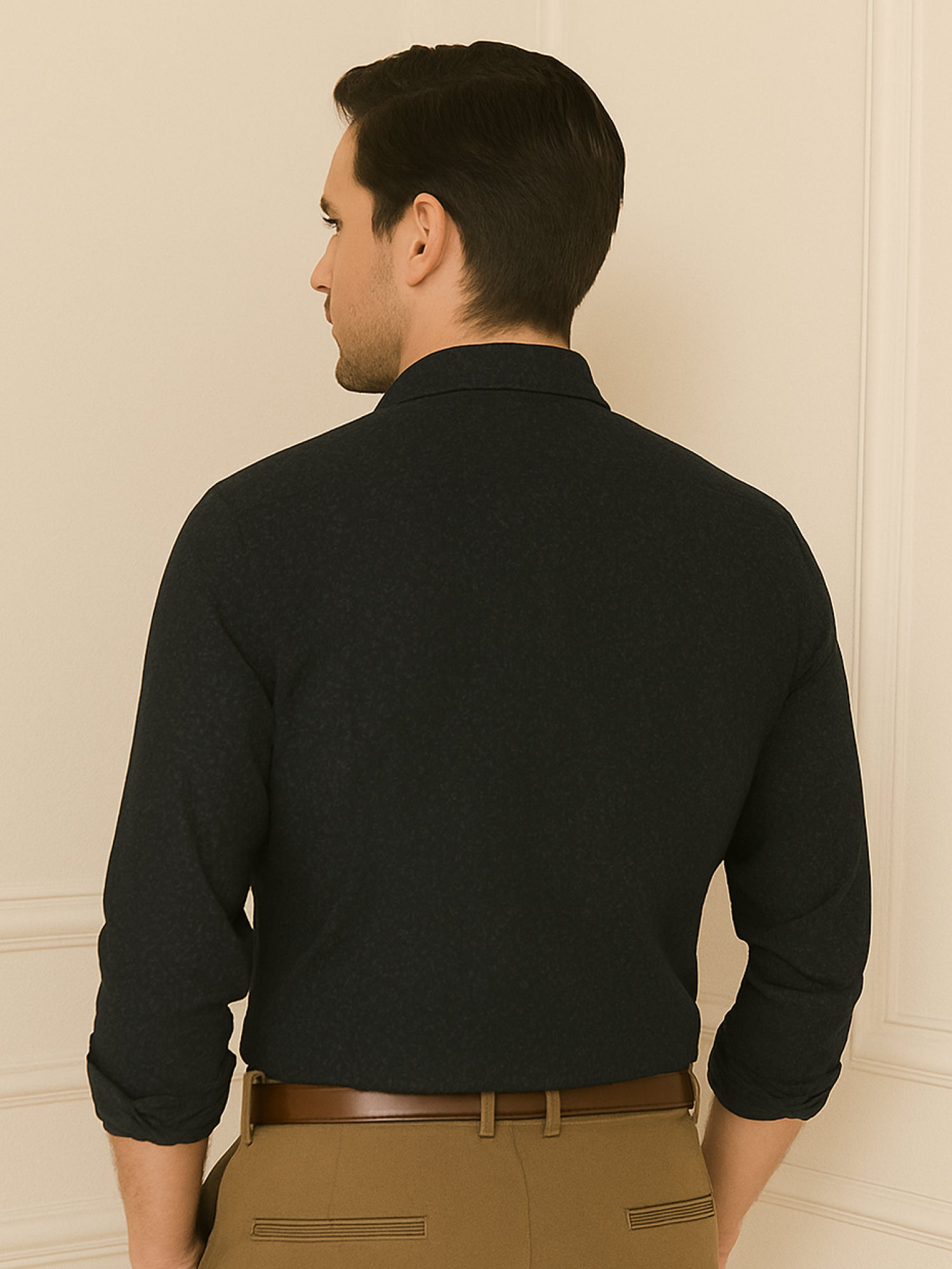 Black Full Sleeve Printed Shirt