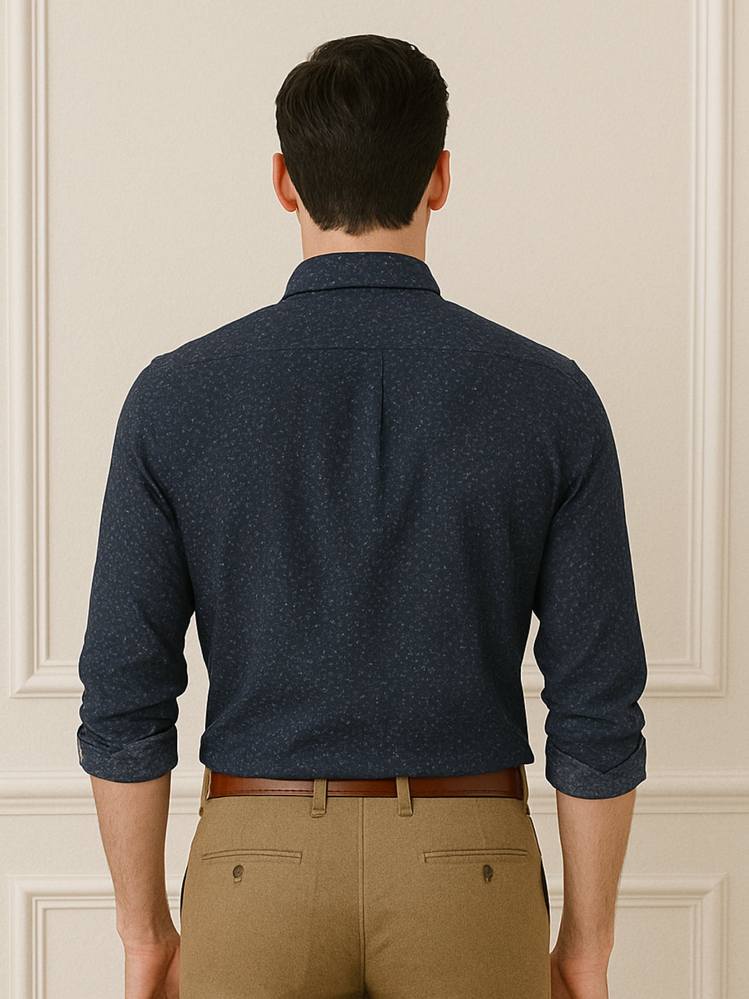 Navy Full Sleeve Printed Shirt