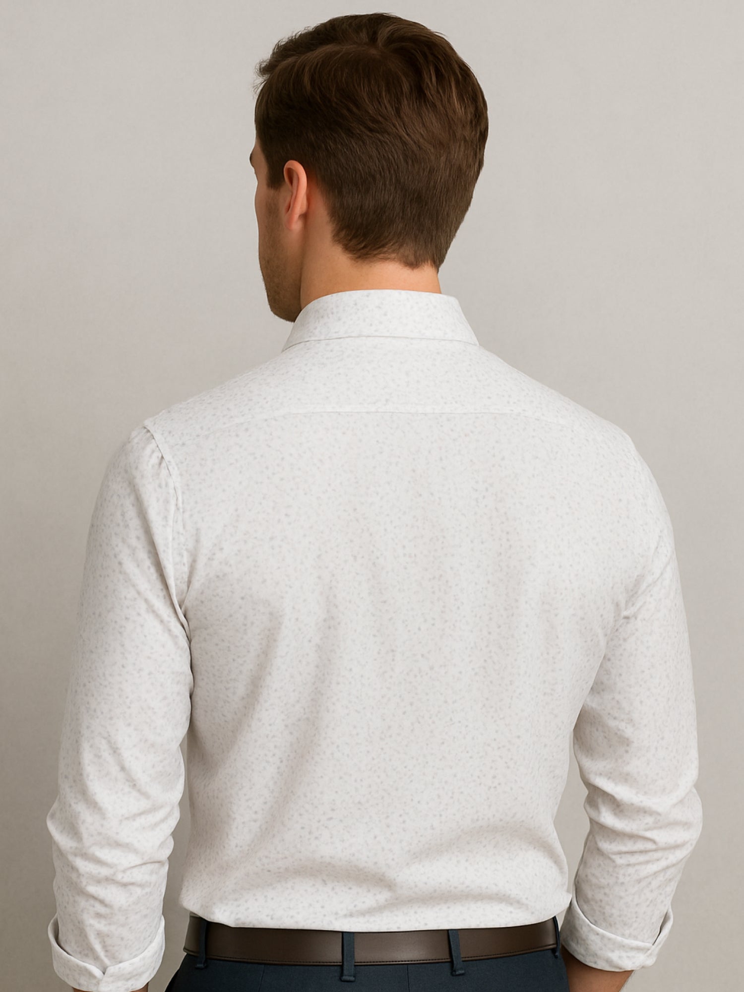 White Full Sleeve Printed Shirt