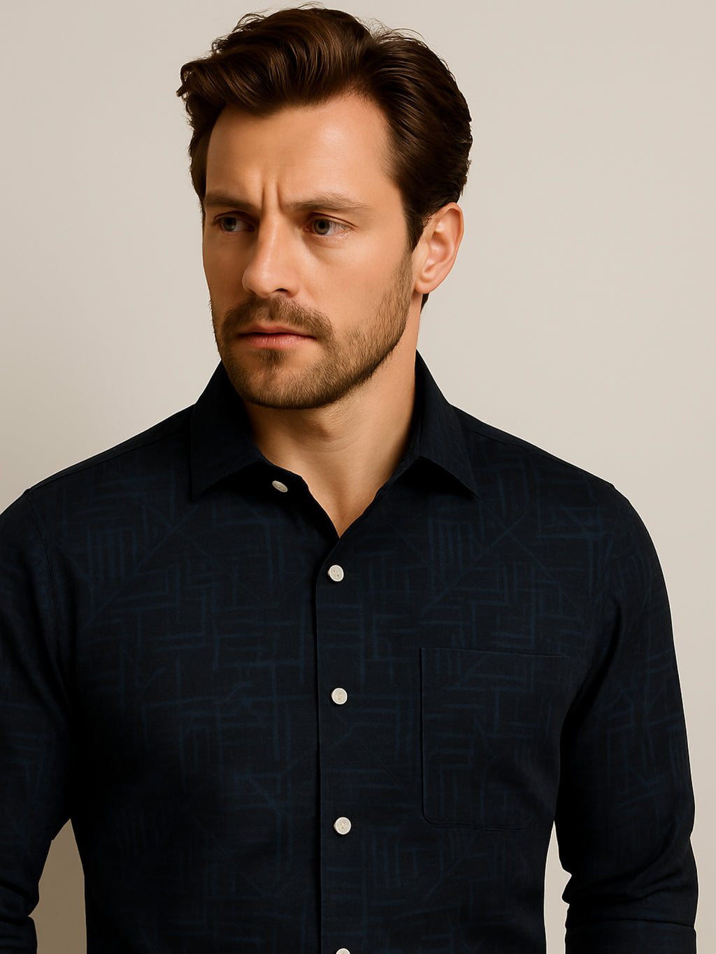 Navy Abstract Shirt