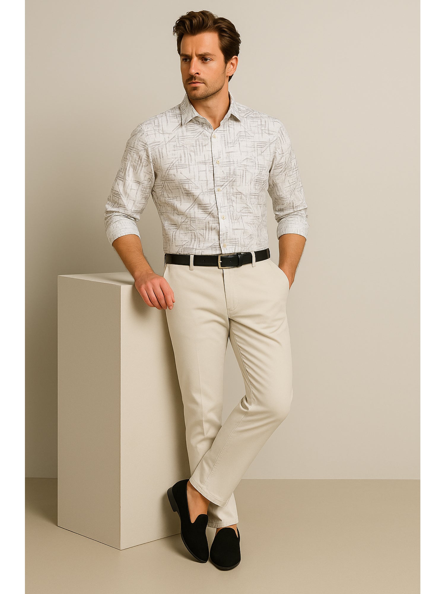 White Abstract Shirt