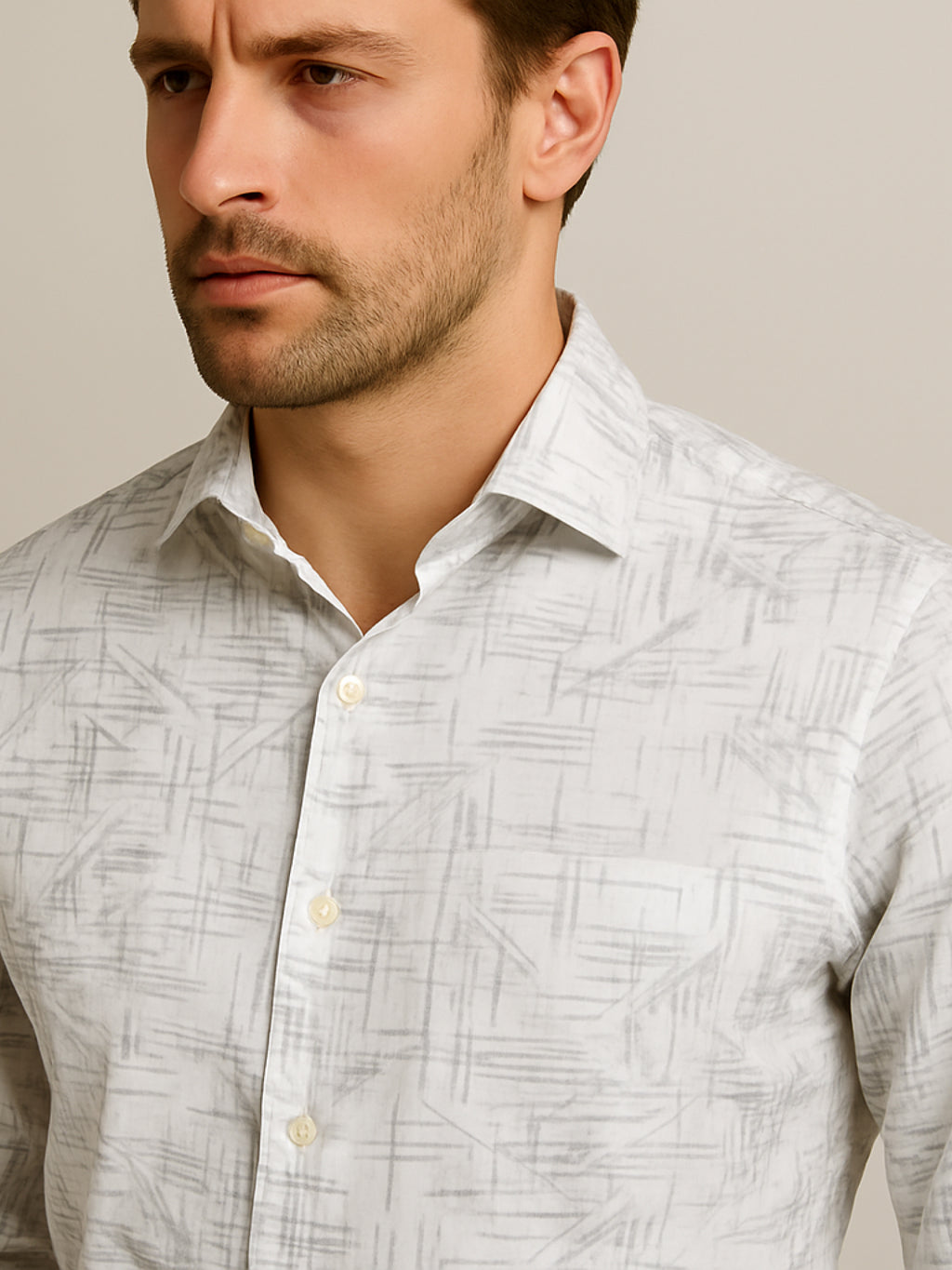 White Abstract Shirt