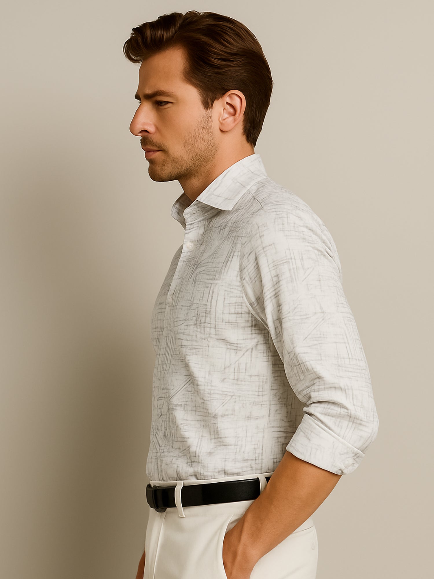 White Abstract Shirt