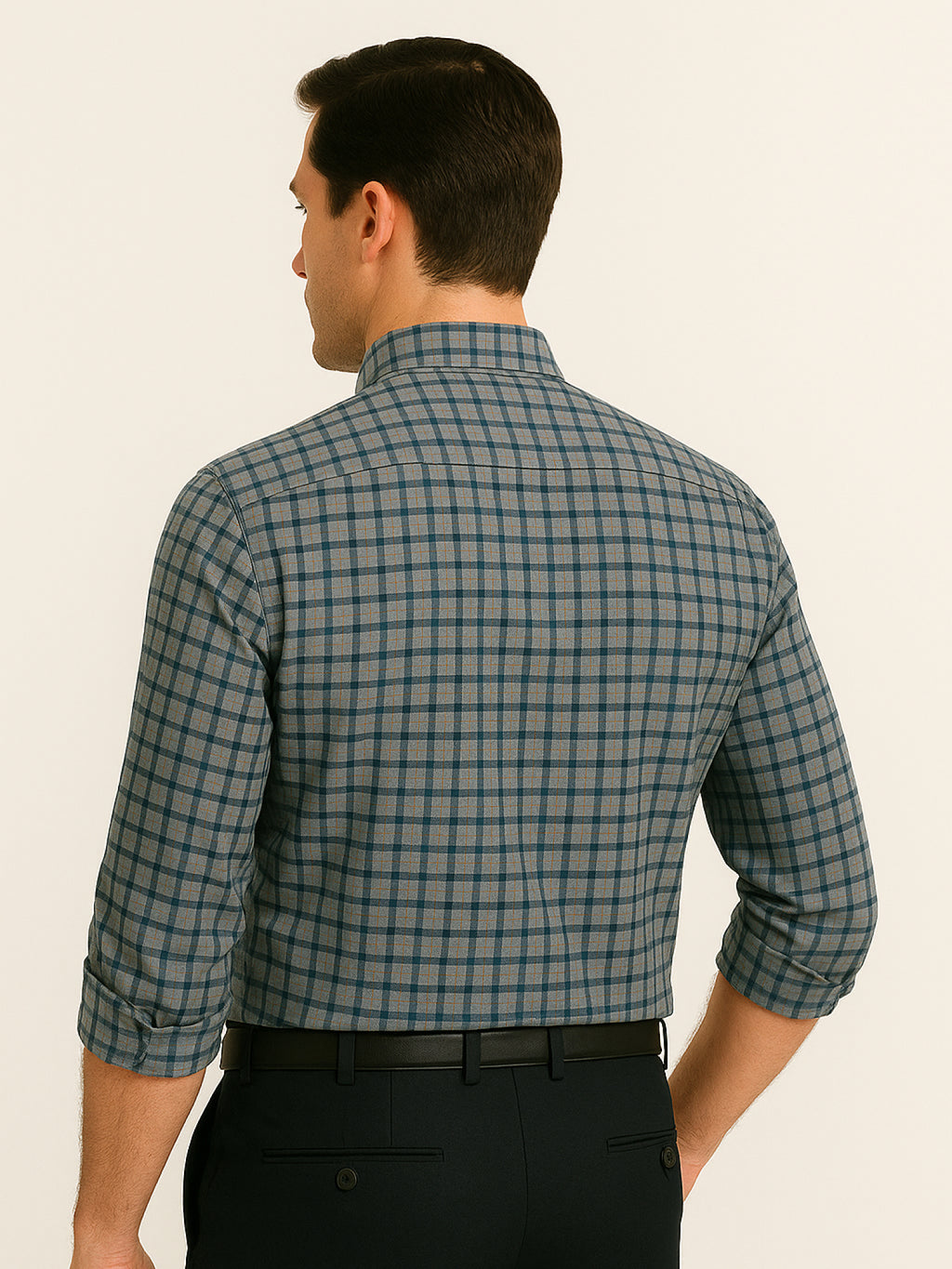 Gray Check Full Sleeve Shirt
