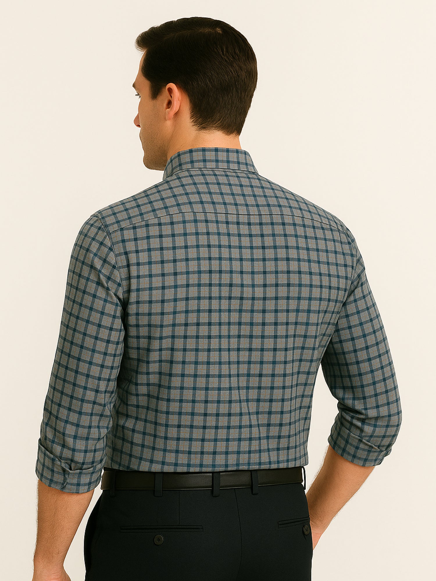 Gray Check Full Sleeve Shirt