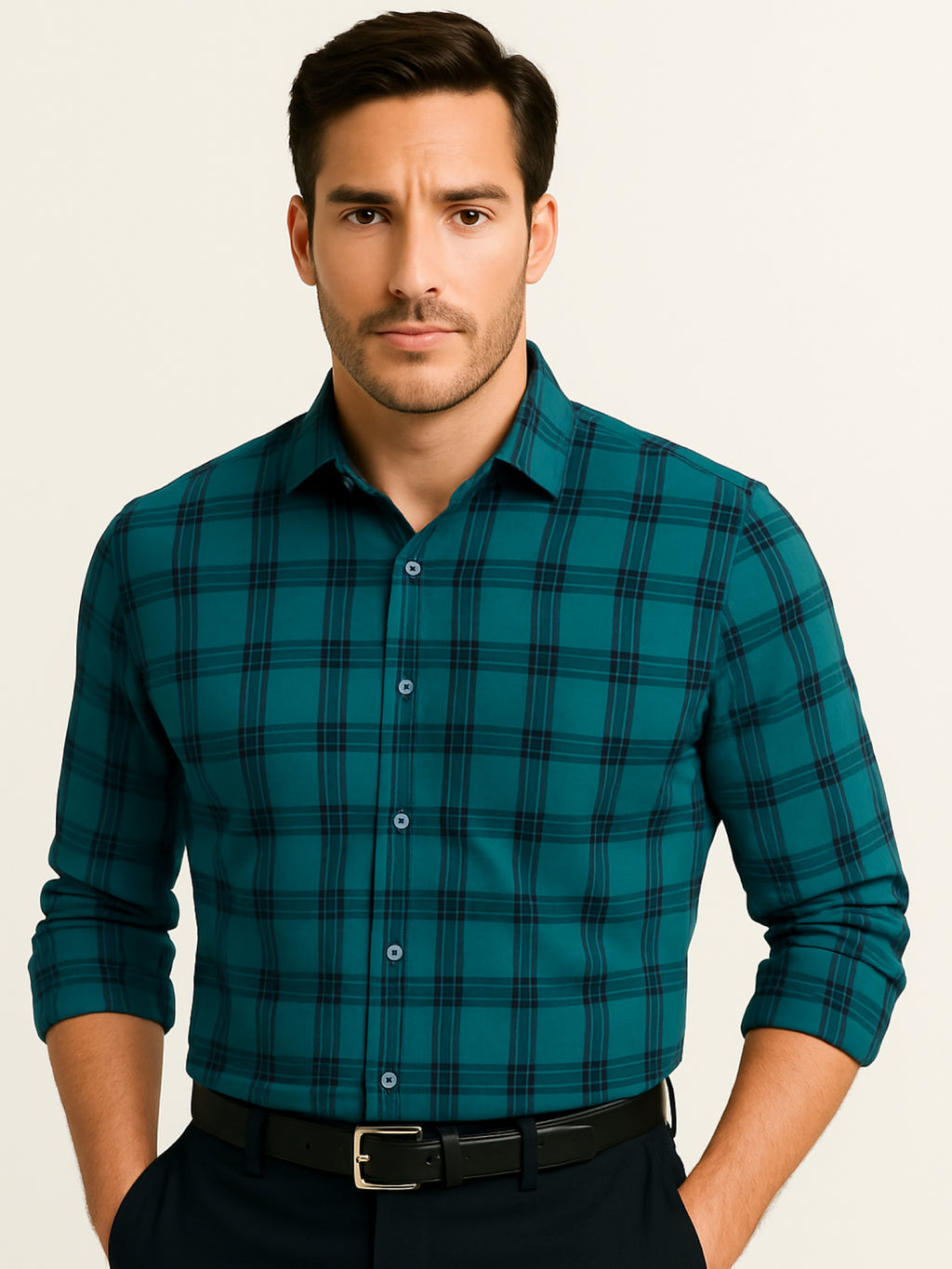 Green Checked Shirt