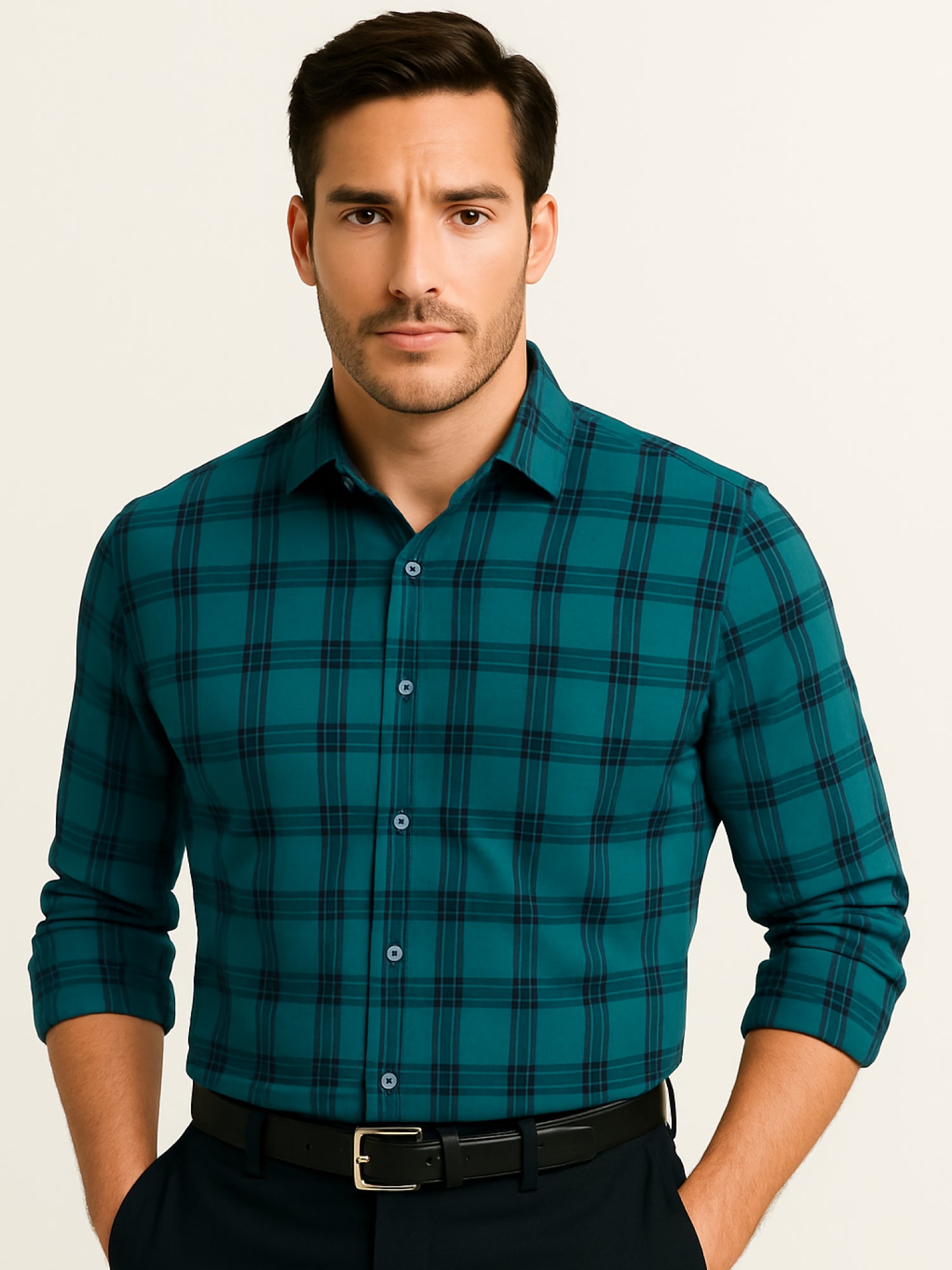 Green Checked Shirt