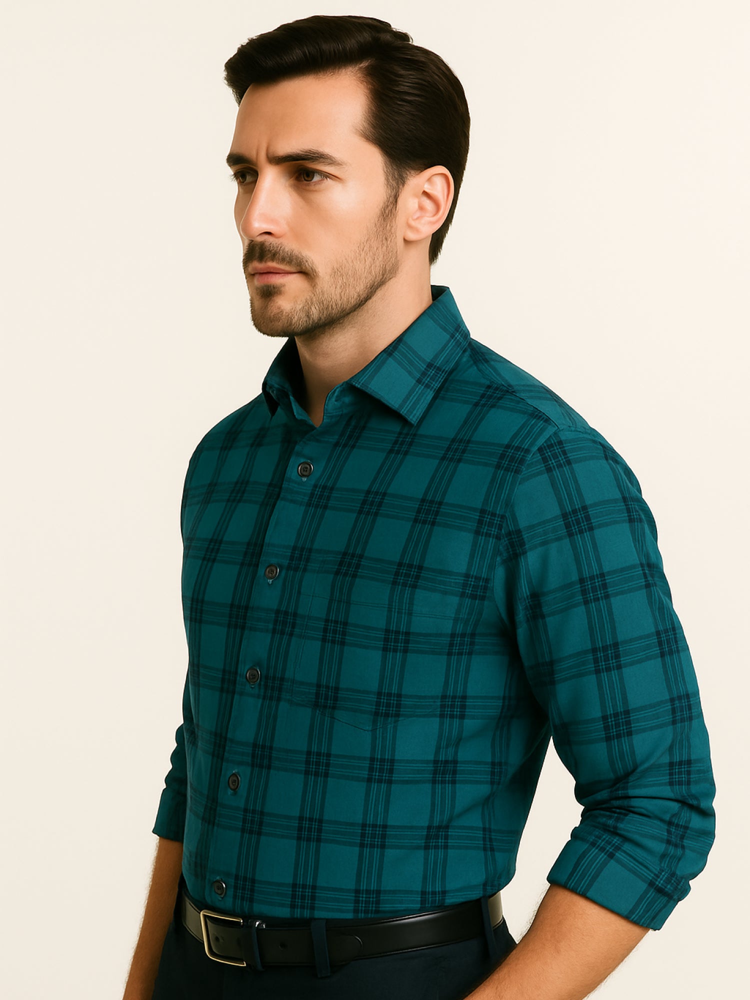 Green Checked Shirt