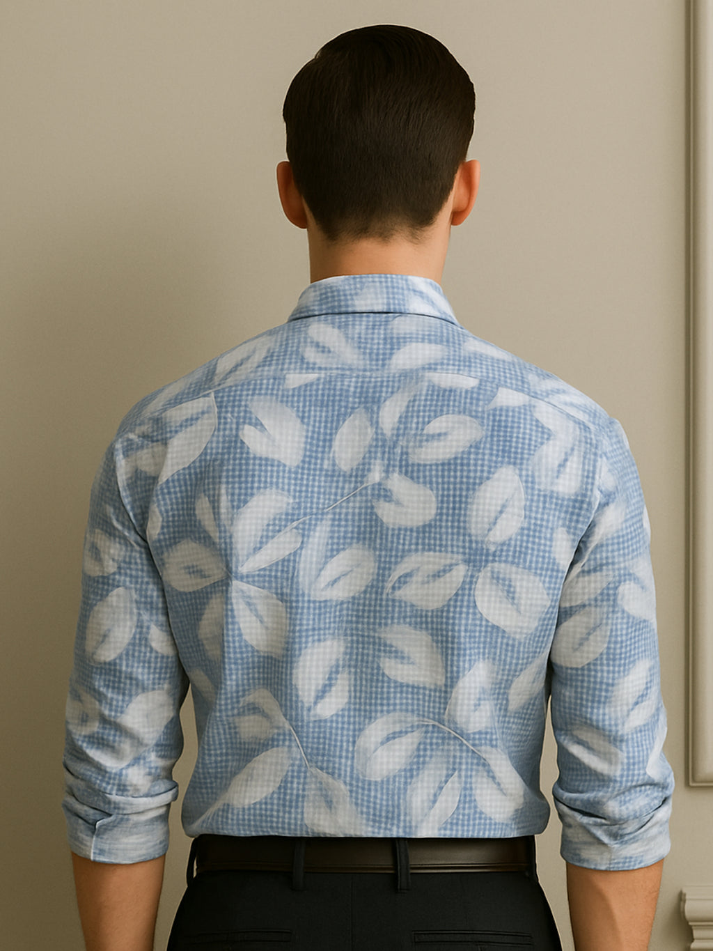 Blue Floral Print Shirt