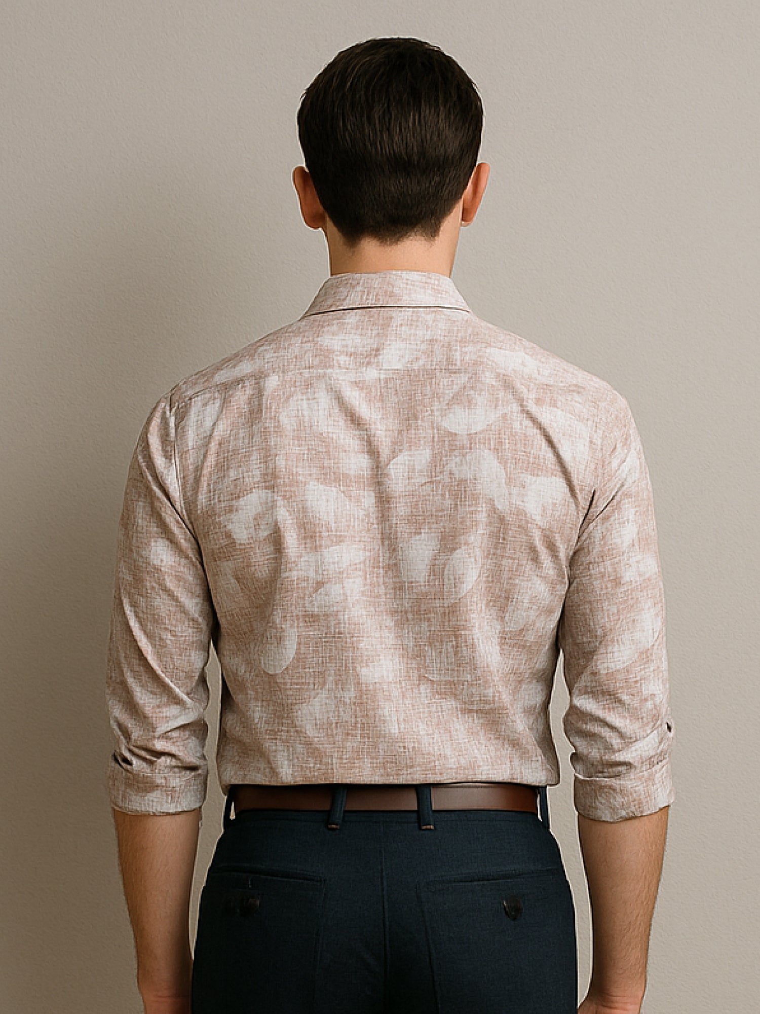 Brown Floral Print Shirt