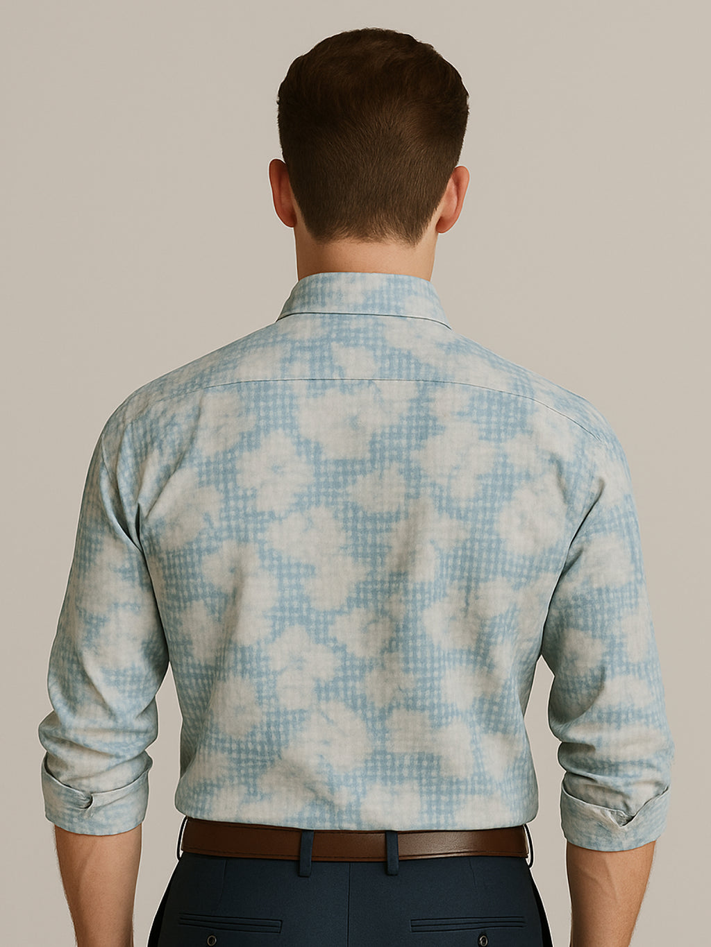 Blue Printed Floral Shirt