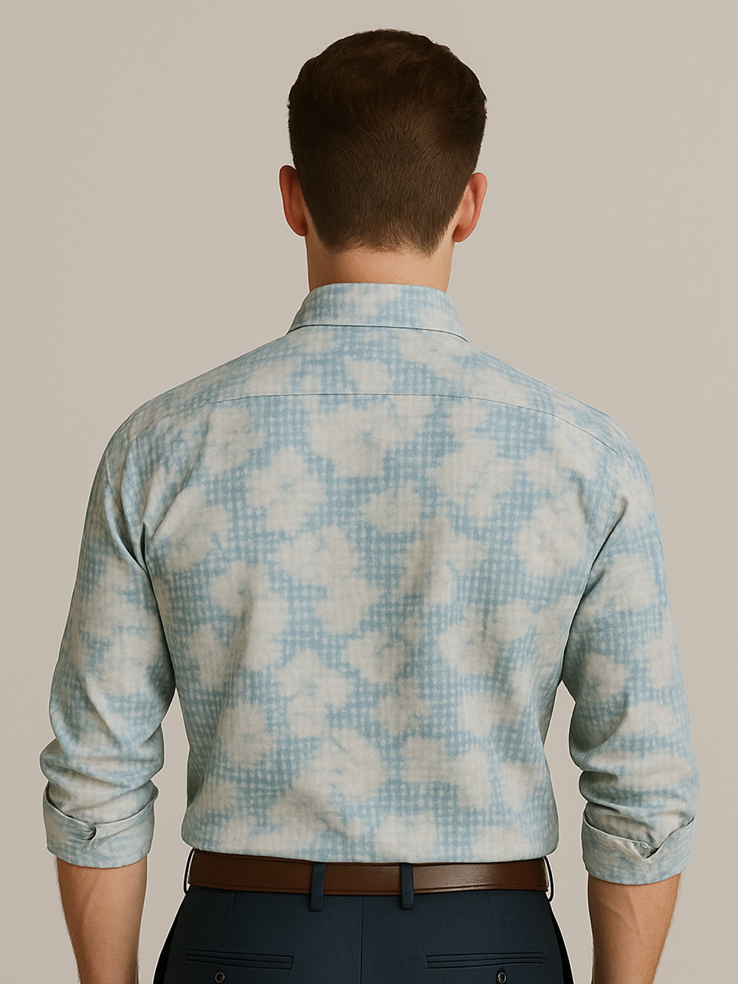 Blue Printed Floral Shirt