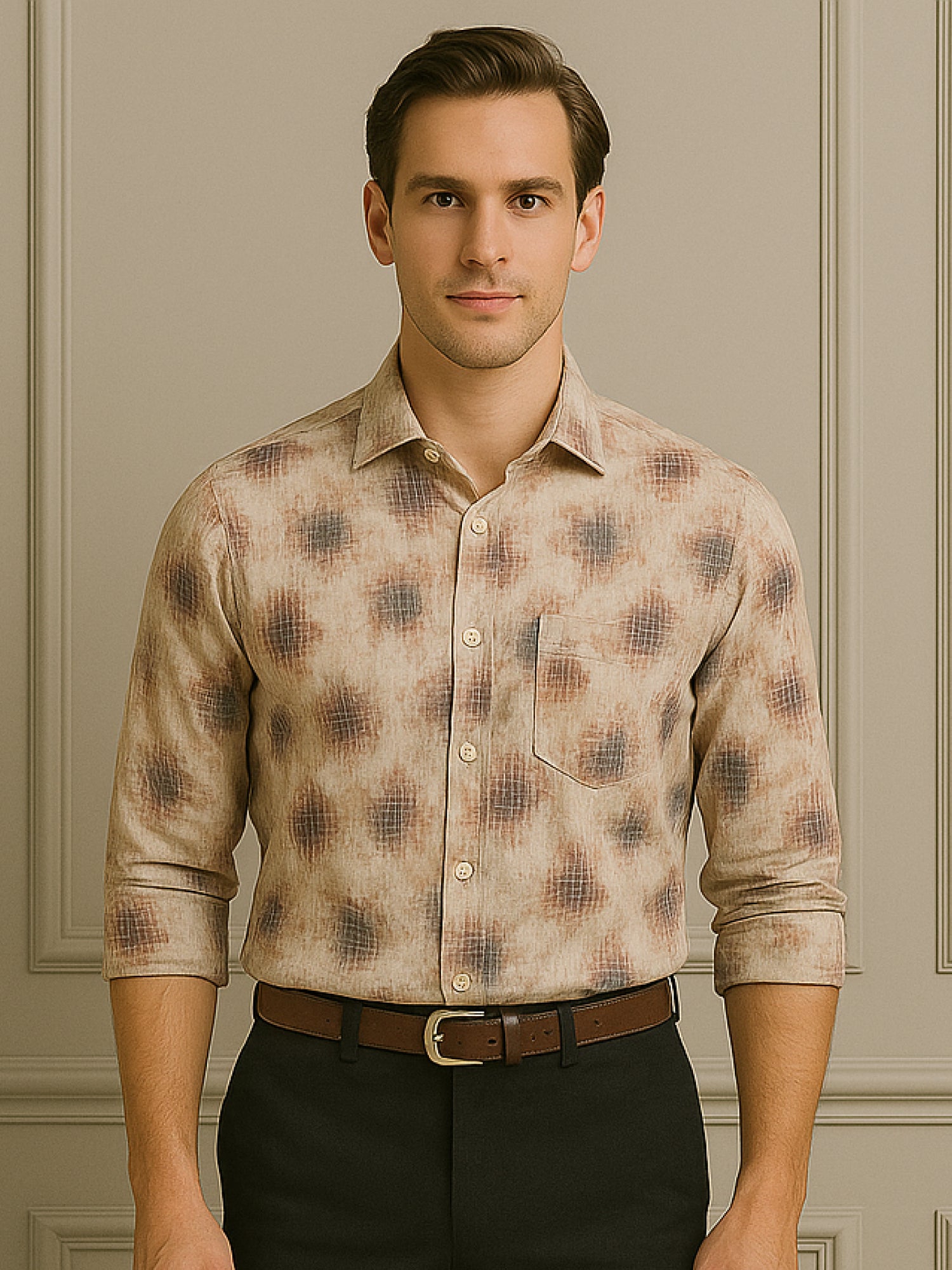 Pink Printed Floral Shirt