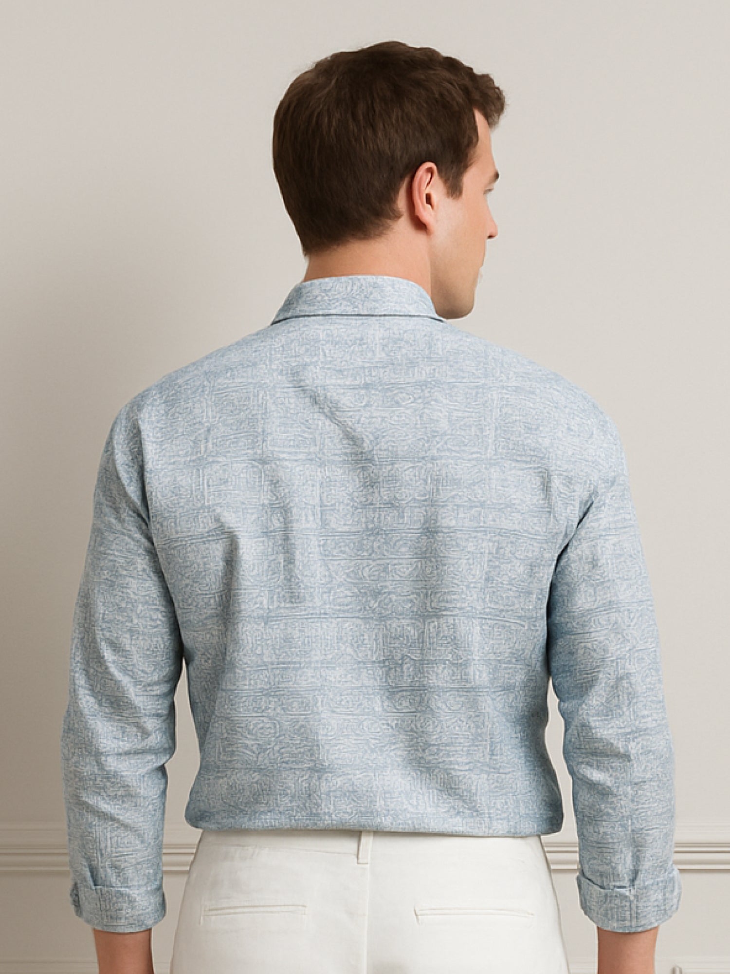 Light Blue Printed Shirt