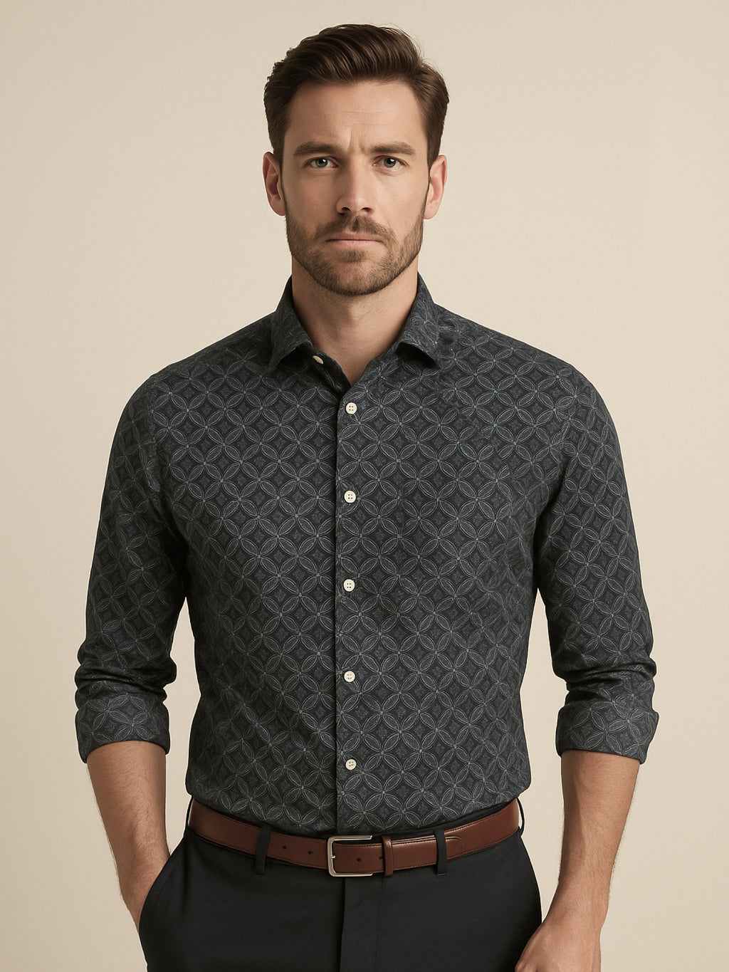 Black Mystic Print Shirt