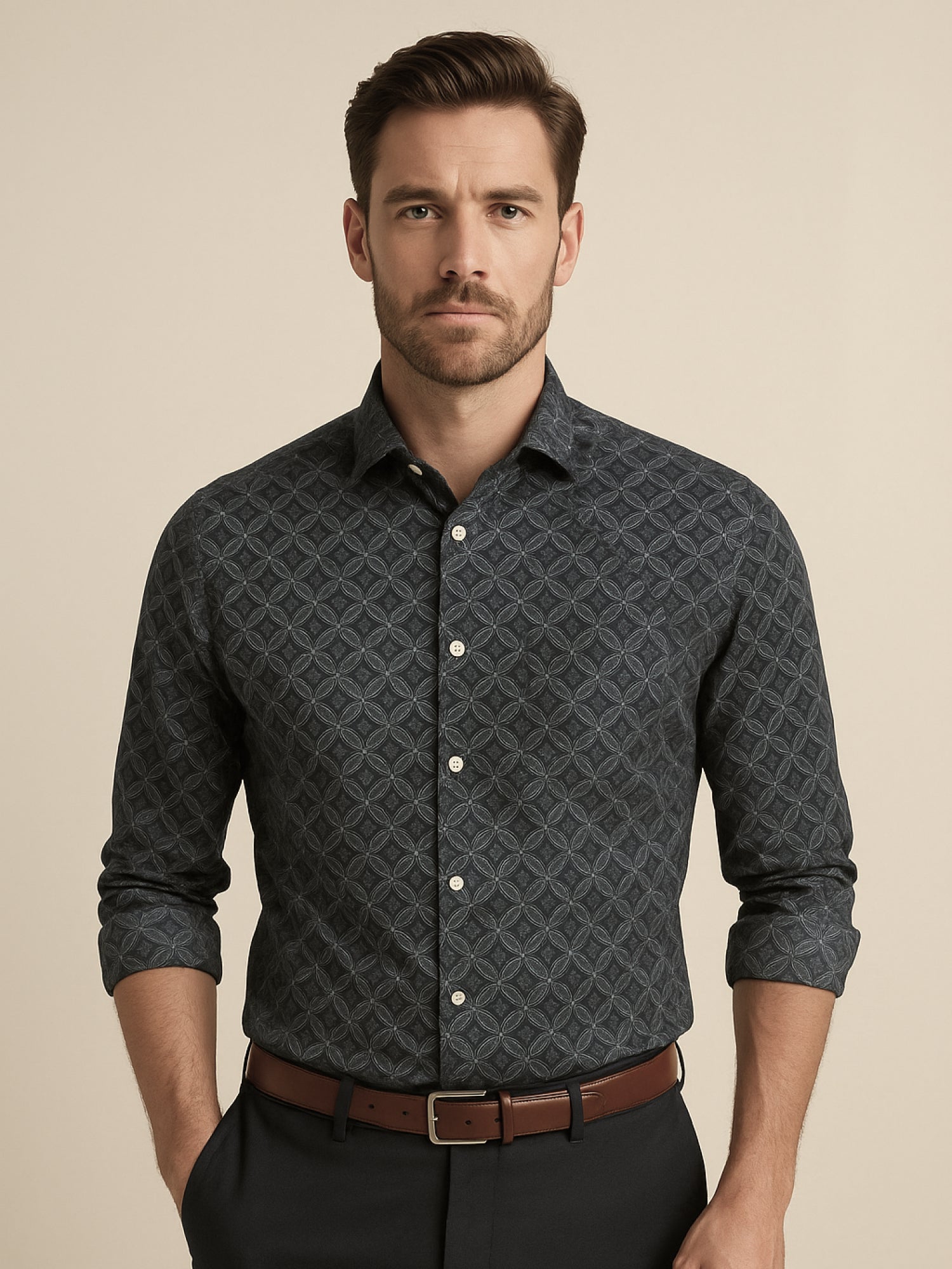 Black Mystic Print Shirt