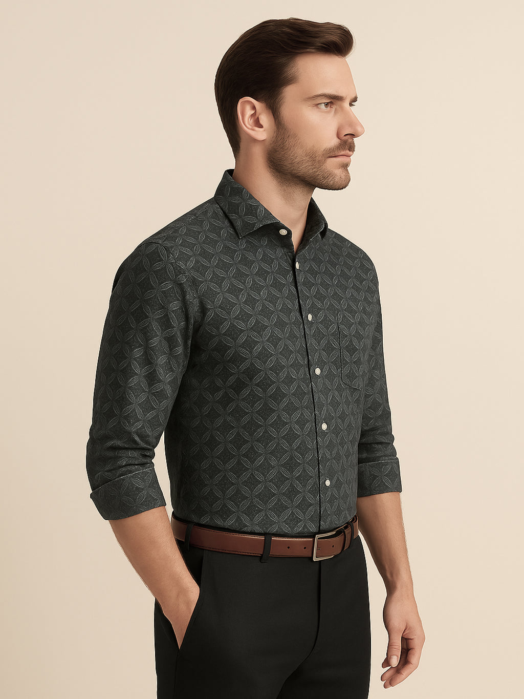 Black Mystic Print Shirt