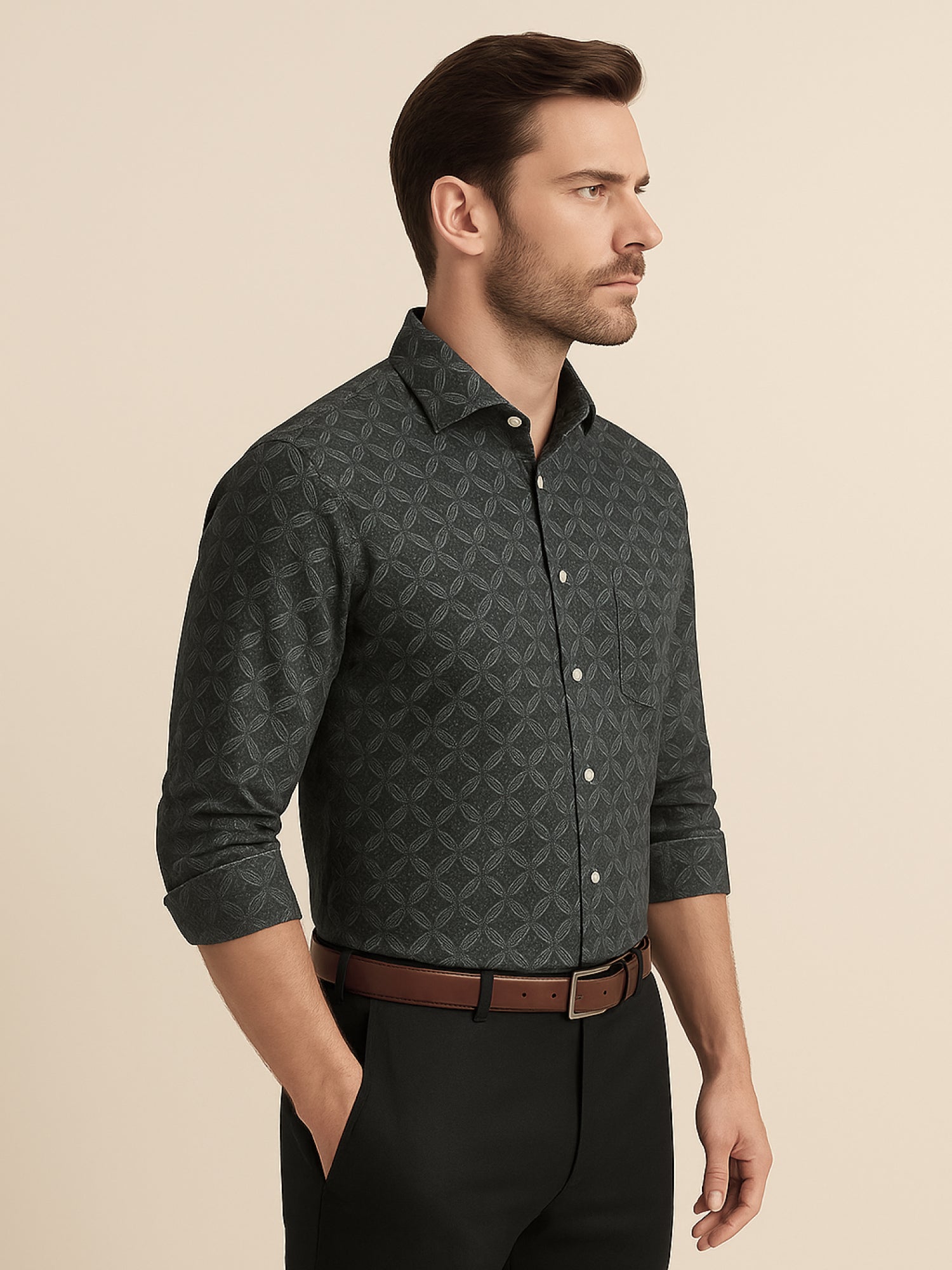 Black Mystic Print Shirt