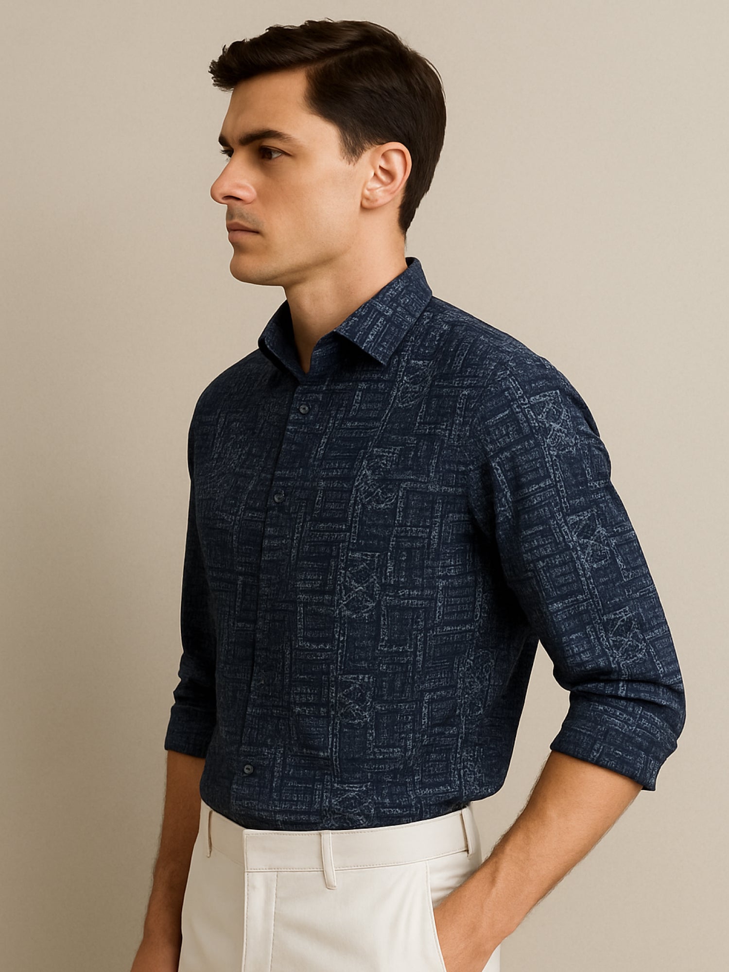 Black Luxe Printed Shirt