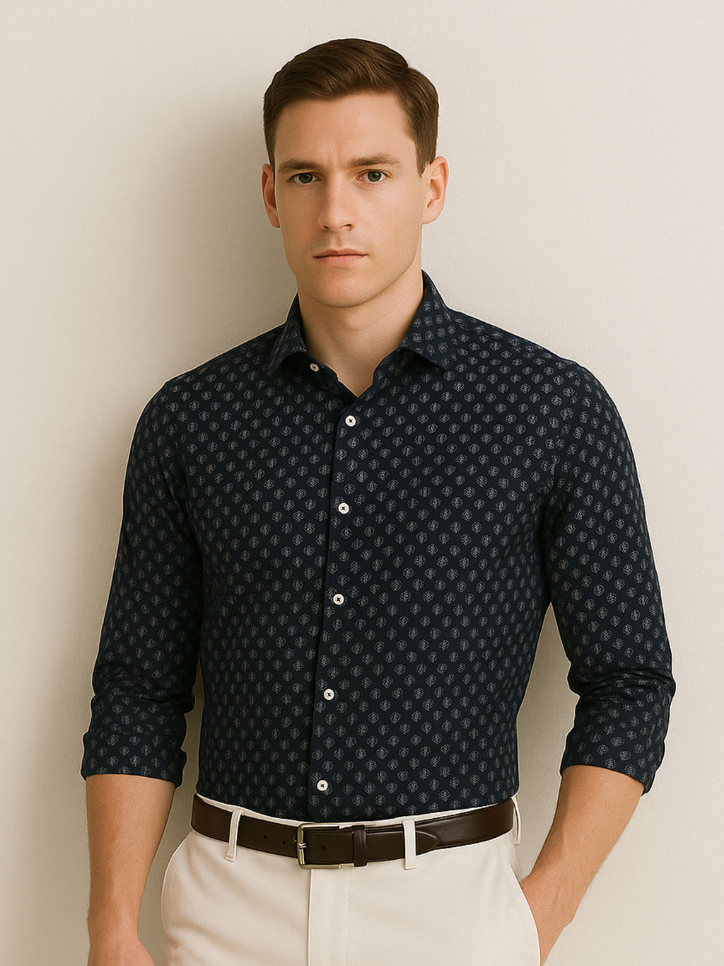 Black Print Luxe Mosaic Shirt
