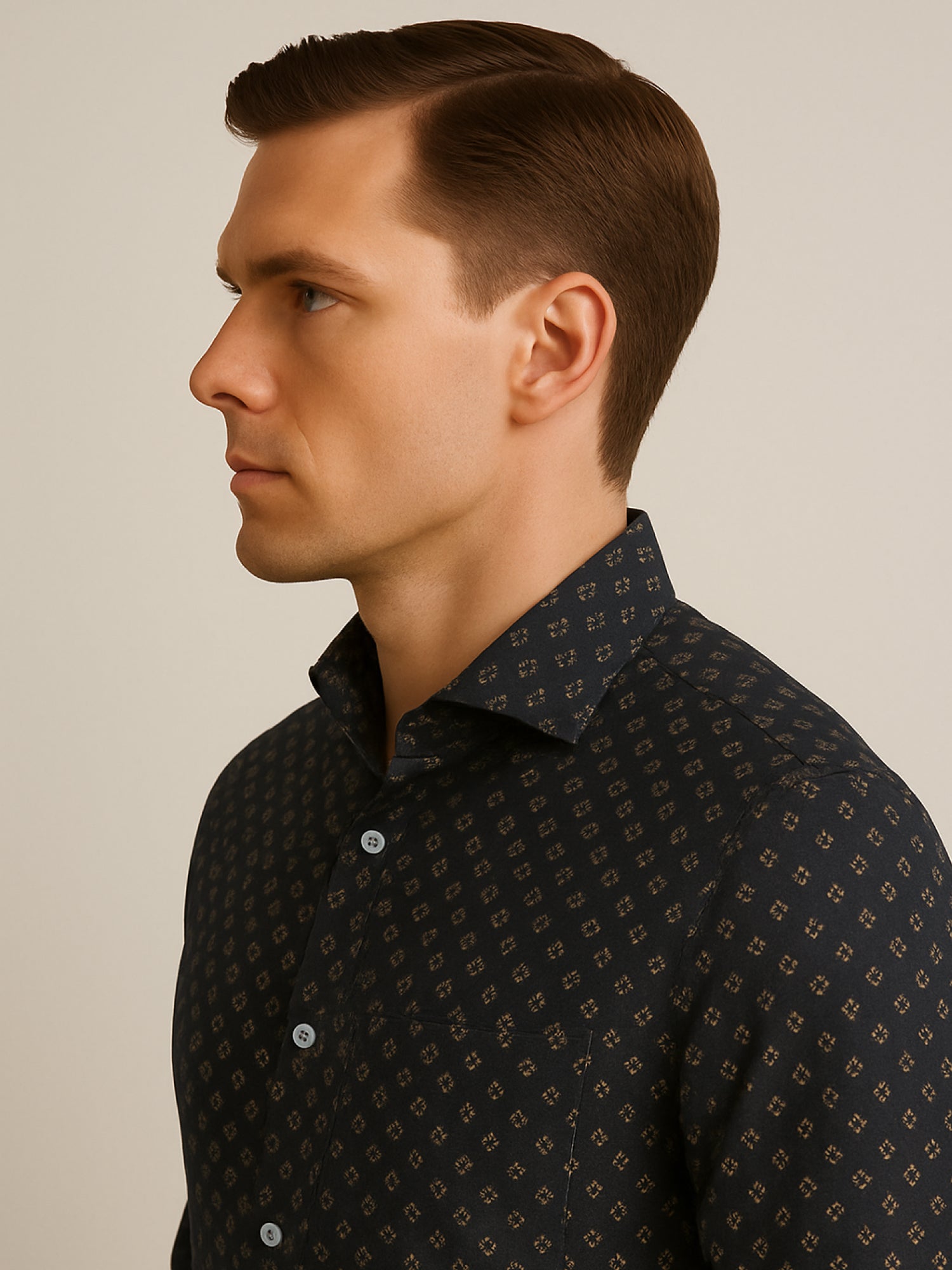 Black Print Luxe Mosaic Shirt