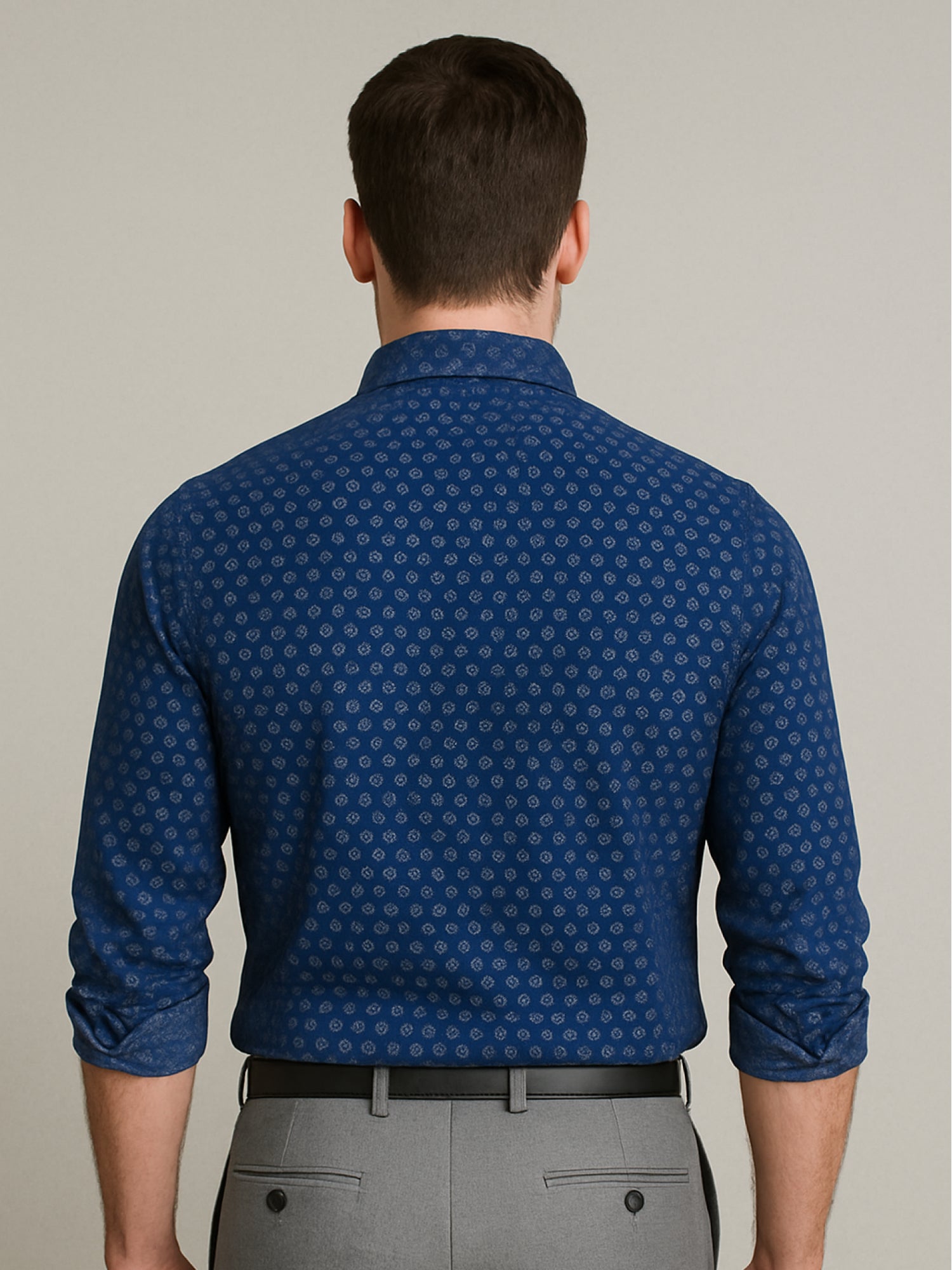 Navy Print Luxe Mosaic Shirt