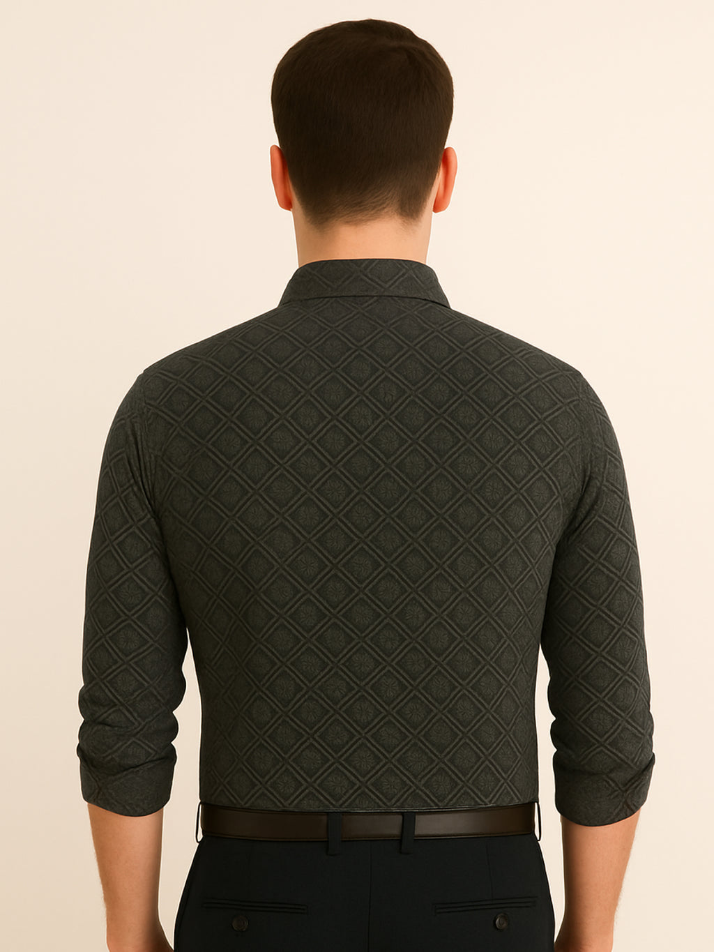 Black Full Sleeve Print Shirt
