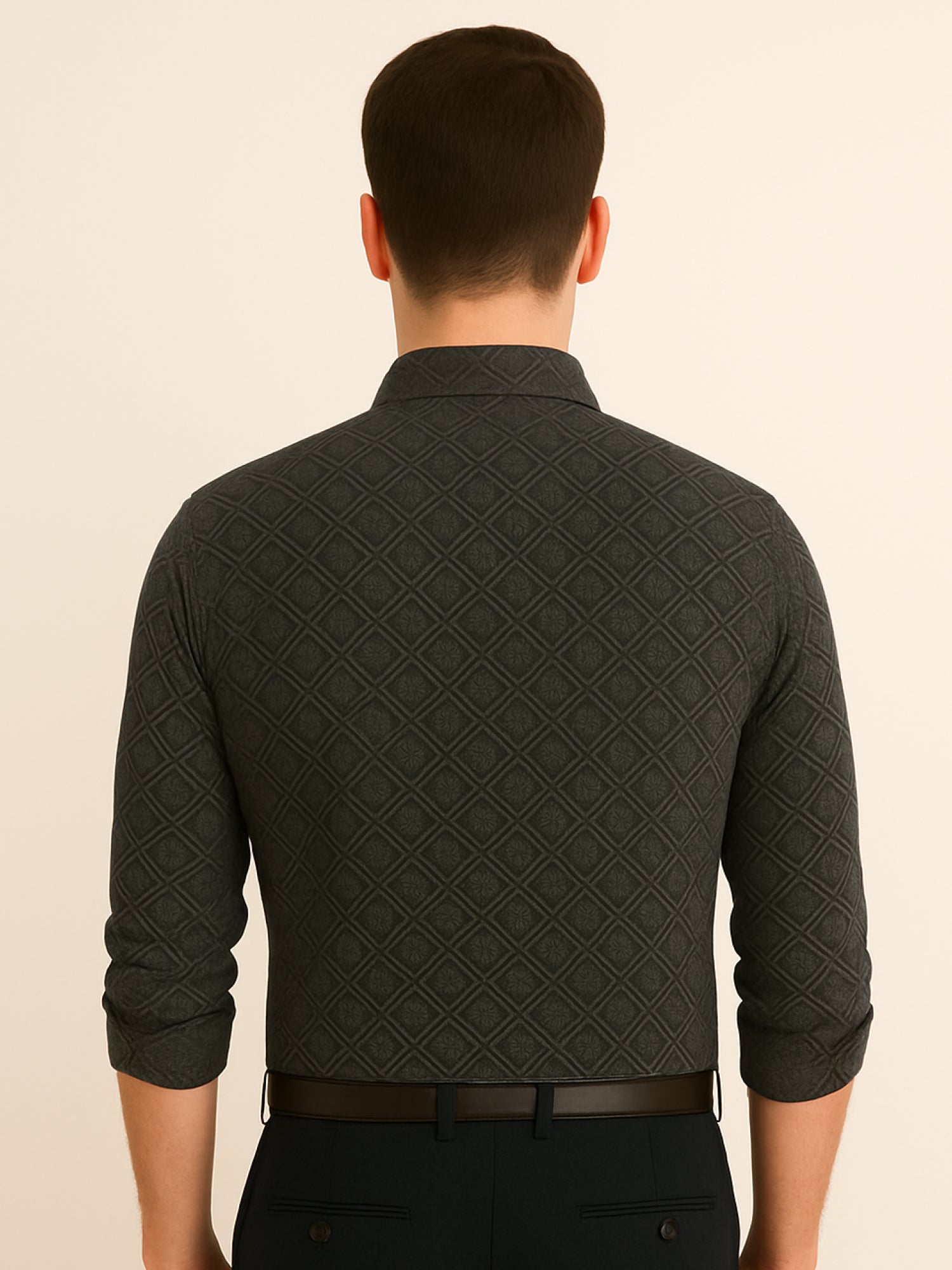 Black Full Sleeve Print Shirt