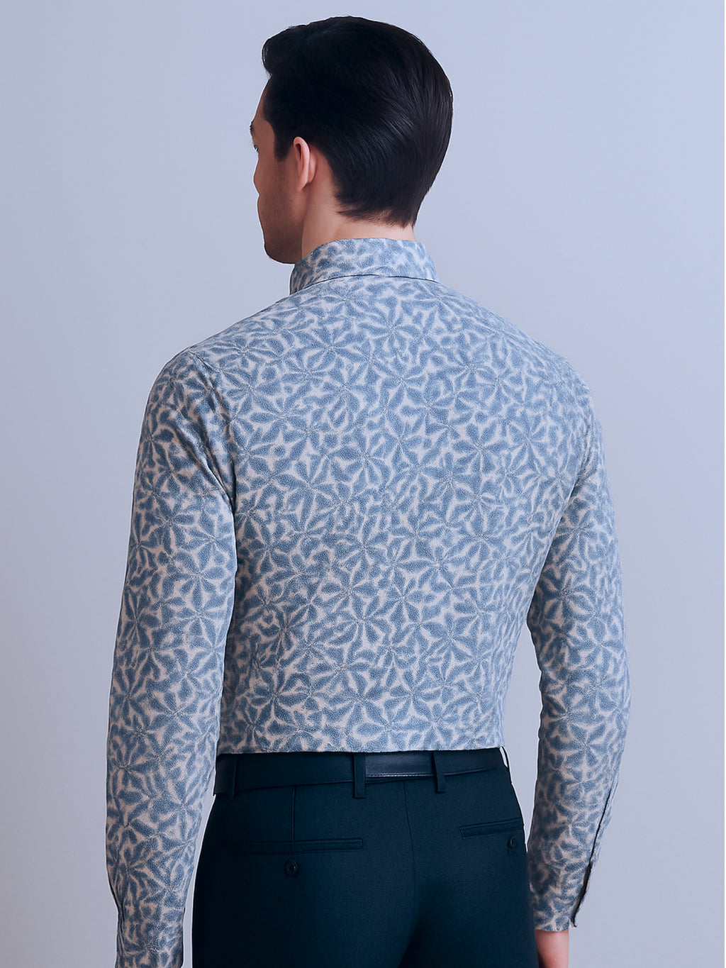 Navy Floral Luxe Print Shirt