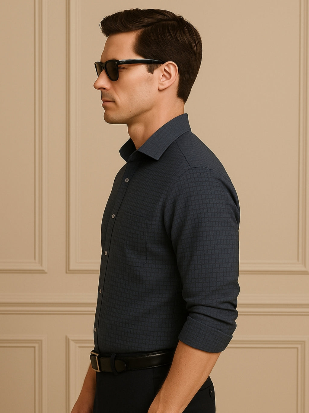 Black Print Mosaic Shirt