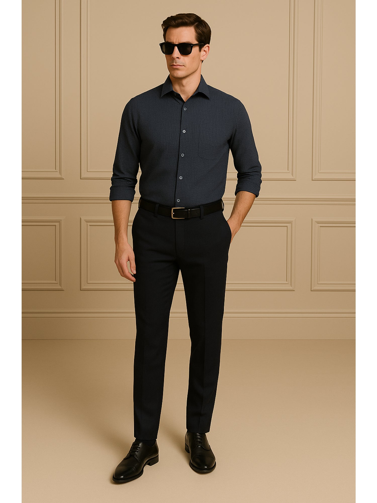 Black Print Mosaic Shirt