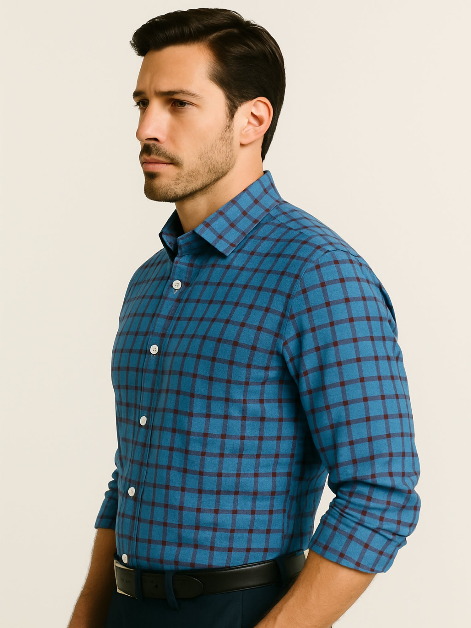 Blue Check Full Sleeve Shirt