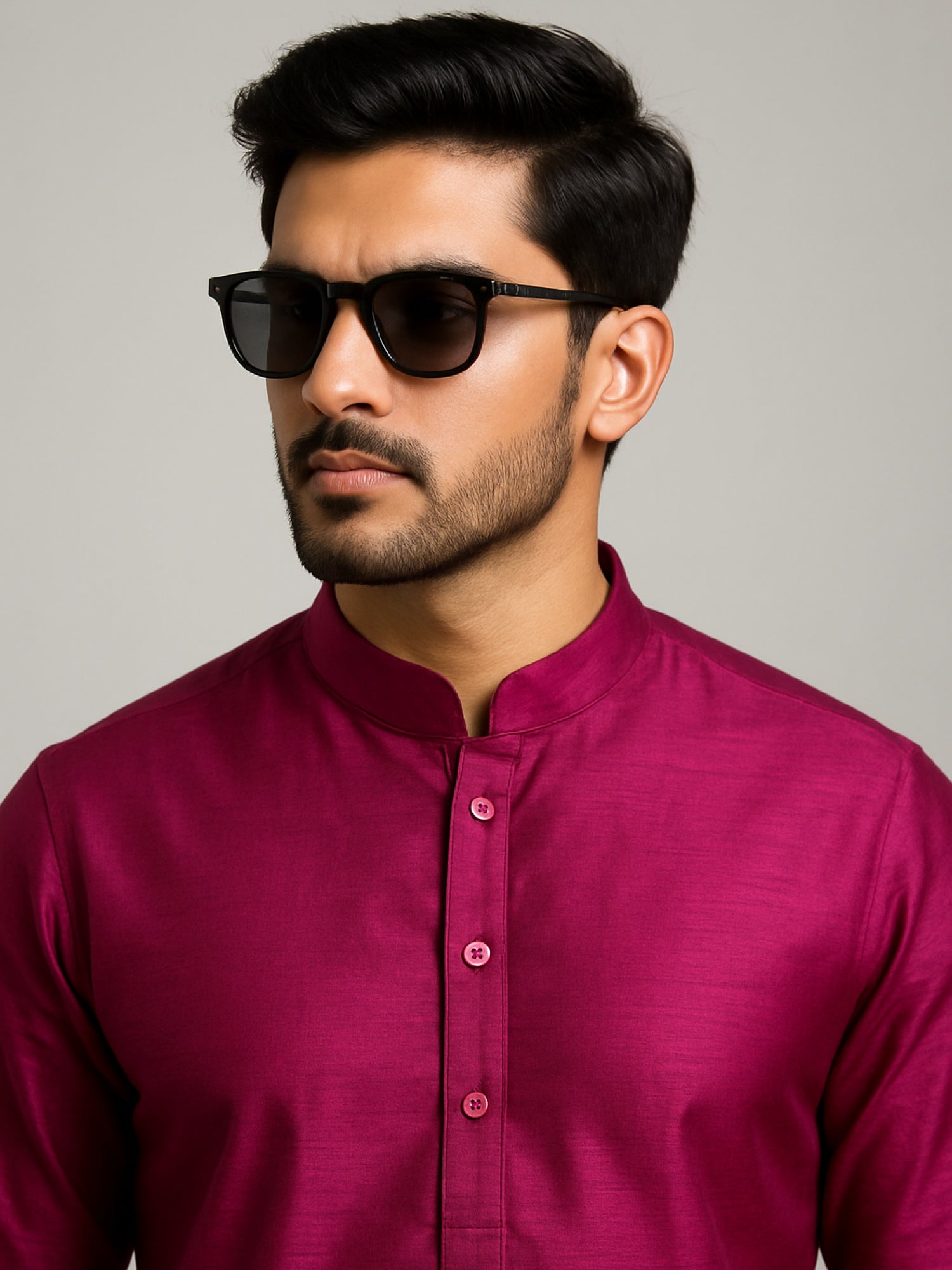 Dark Pink Short Kurta