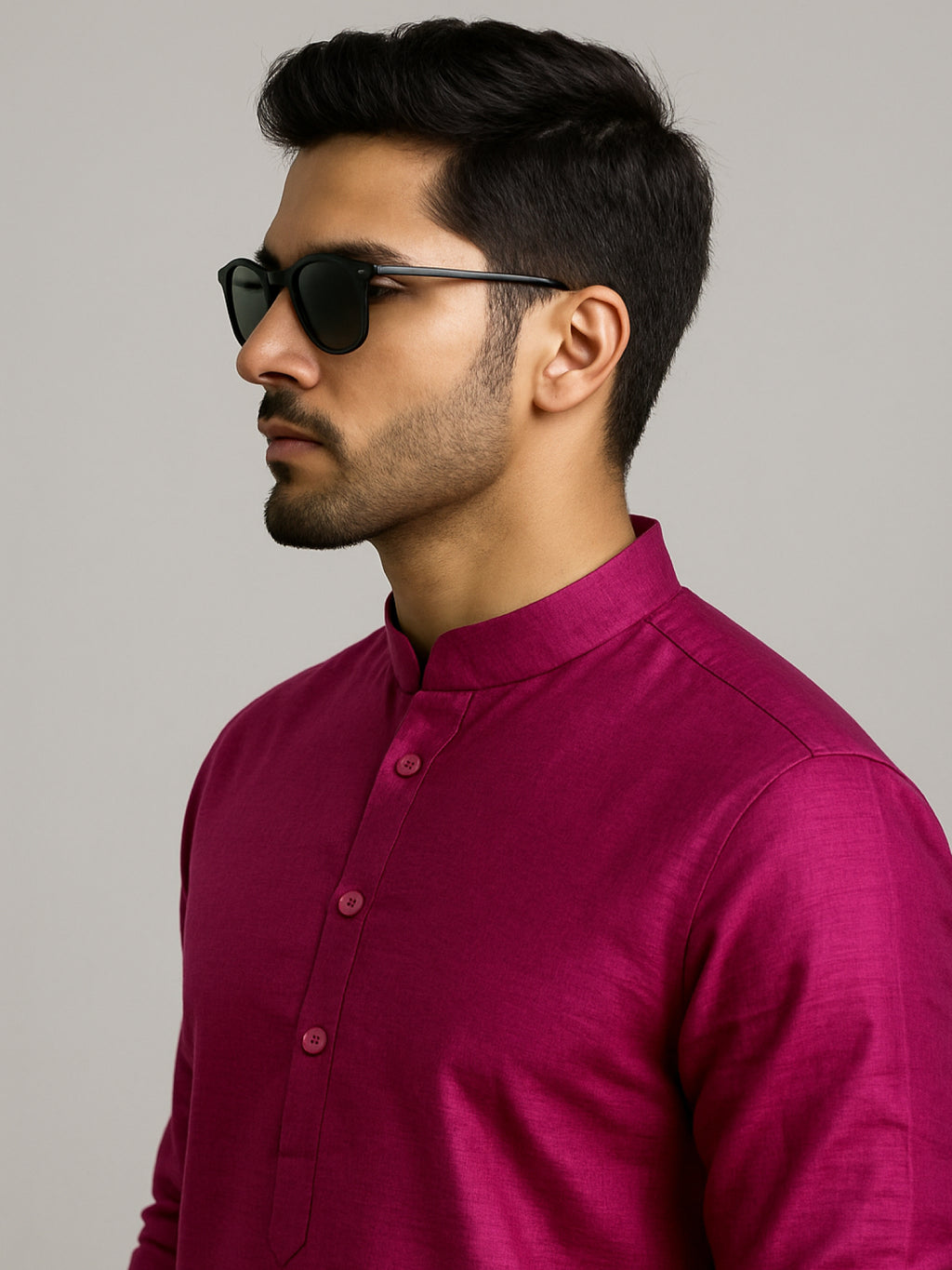 Dark Pink Short Kurta
