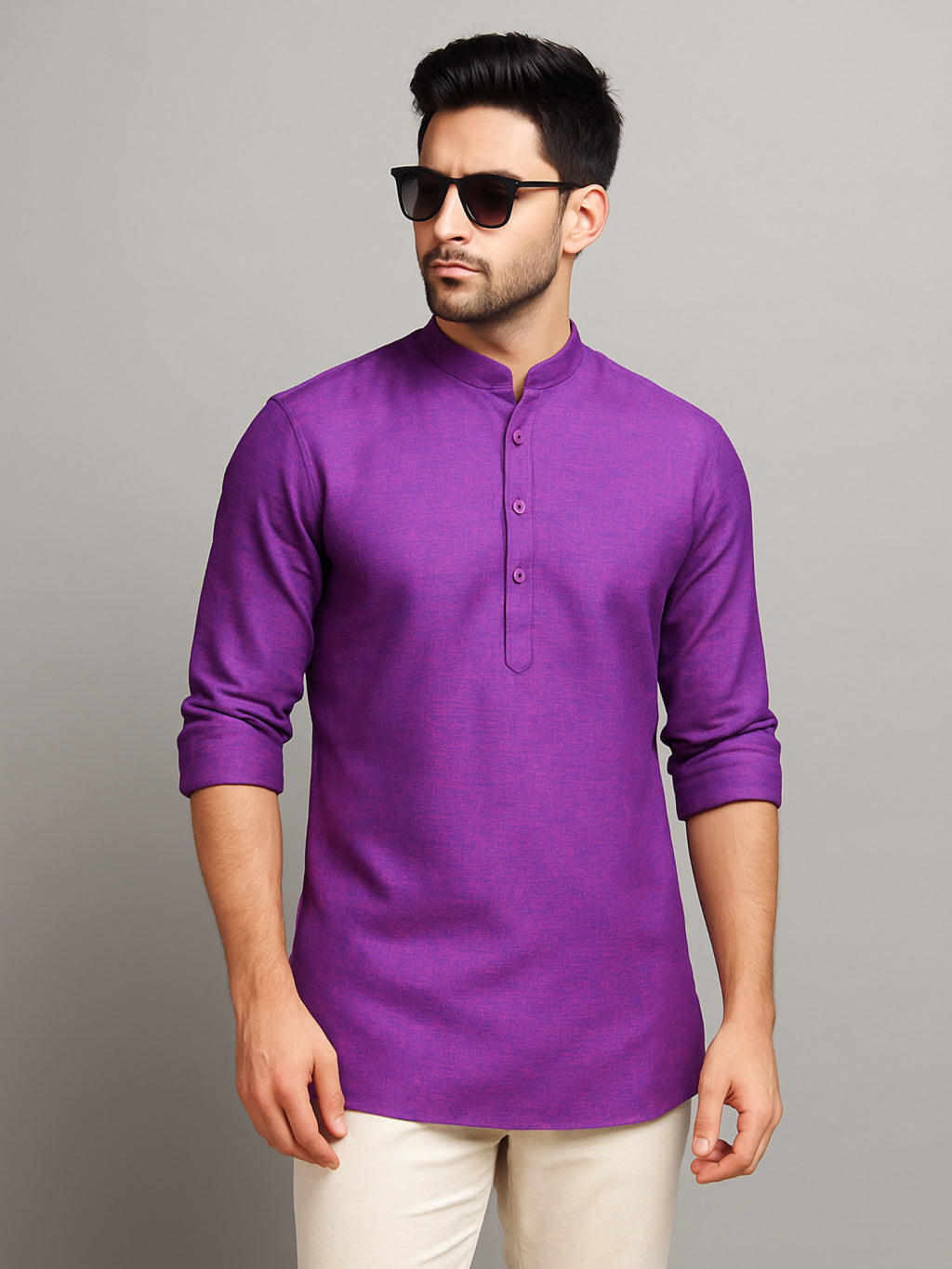 Purple Short Kurta