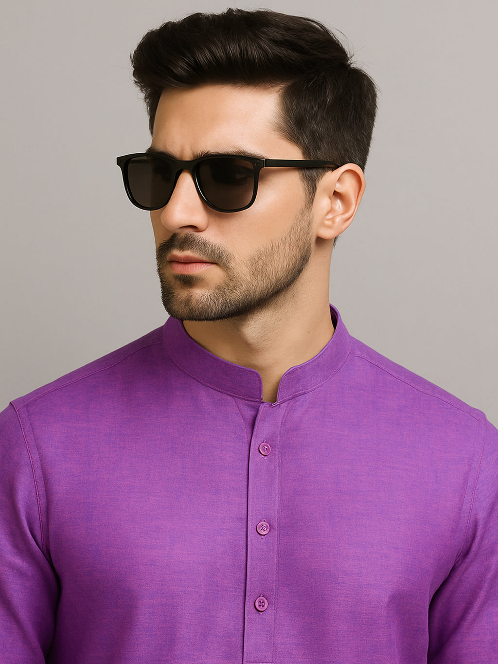 Purple Short Kurta