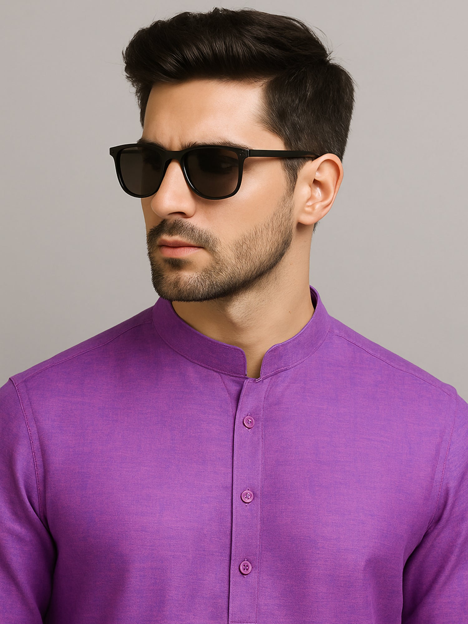 Purple Short Kurta