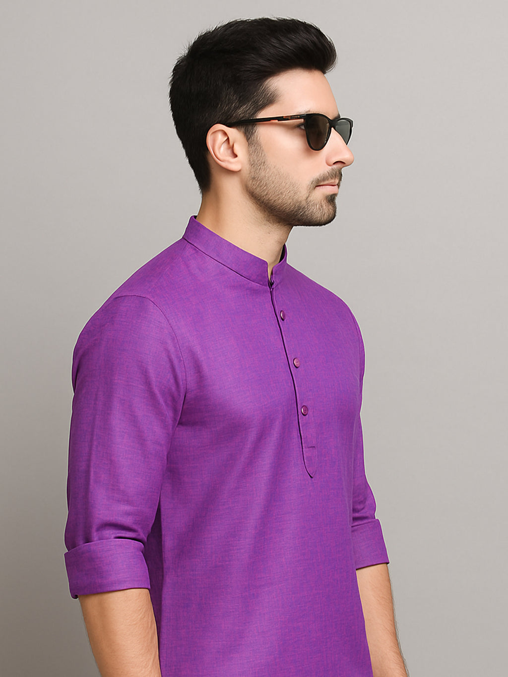 Purple Short Kurta